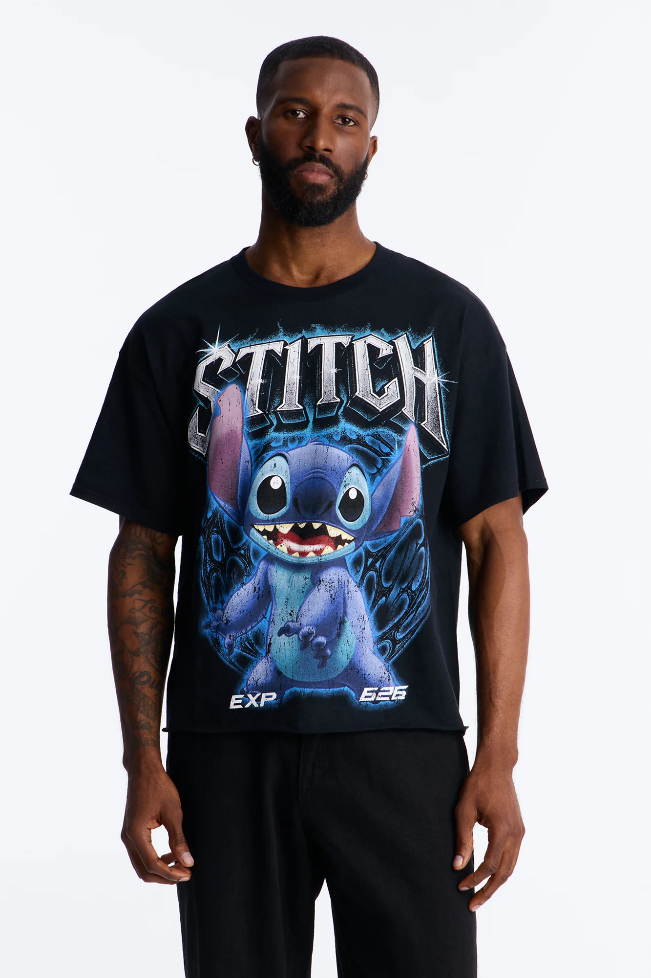 Disney Stitch Short Sleeve Tee - Black
