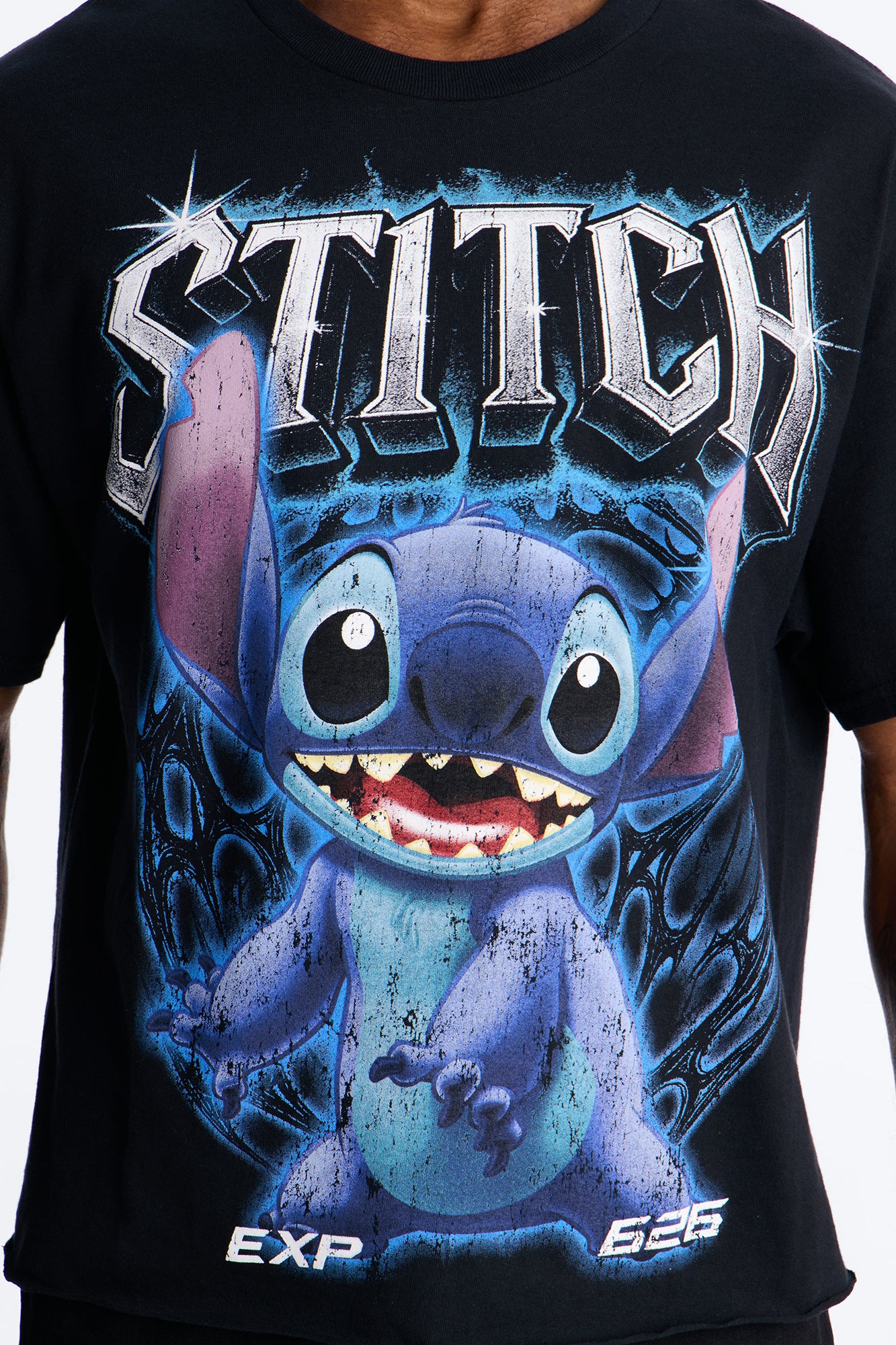 Disney Stitch Short Sleeve Tee - Black - Image 3