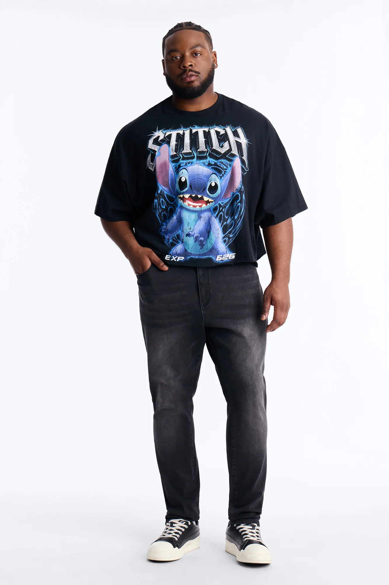 Disney Stitch Short Sleeve Tee - Black - Image 6
