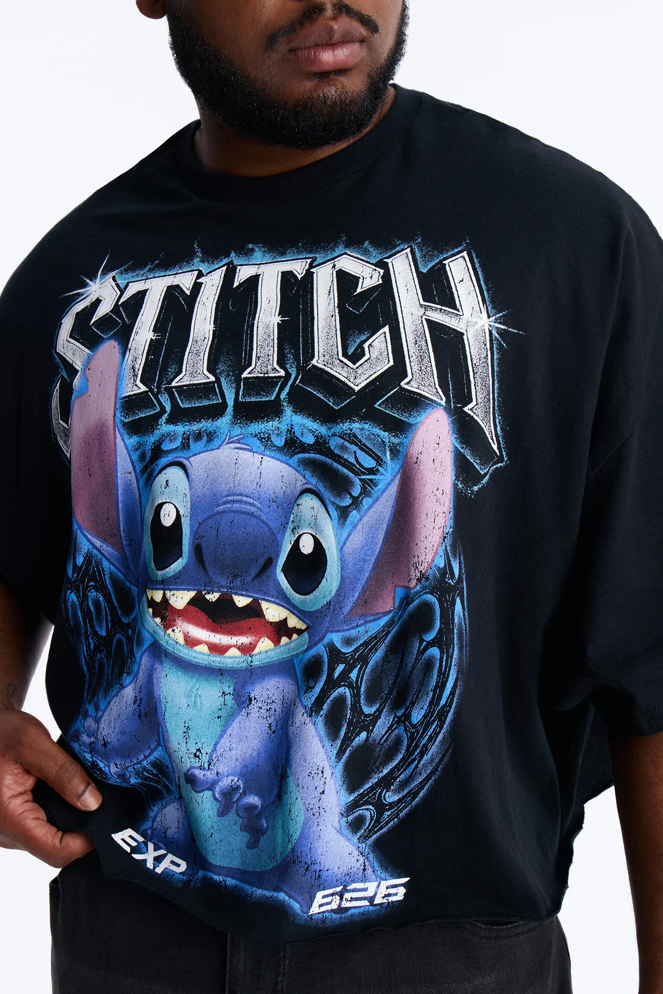 Disney Stitch Short Sleeve Tee - Black - Image 7