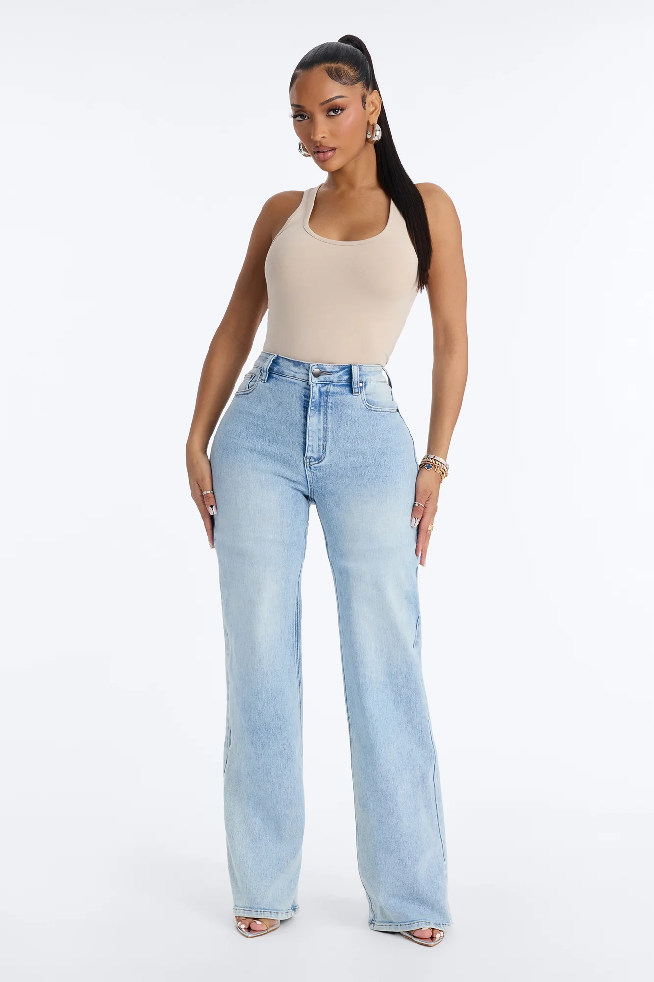 Divine Basic Tank Bodysuit - Stone - Image 2