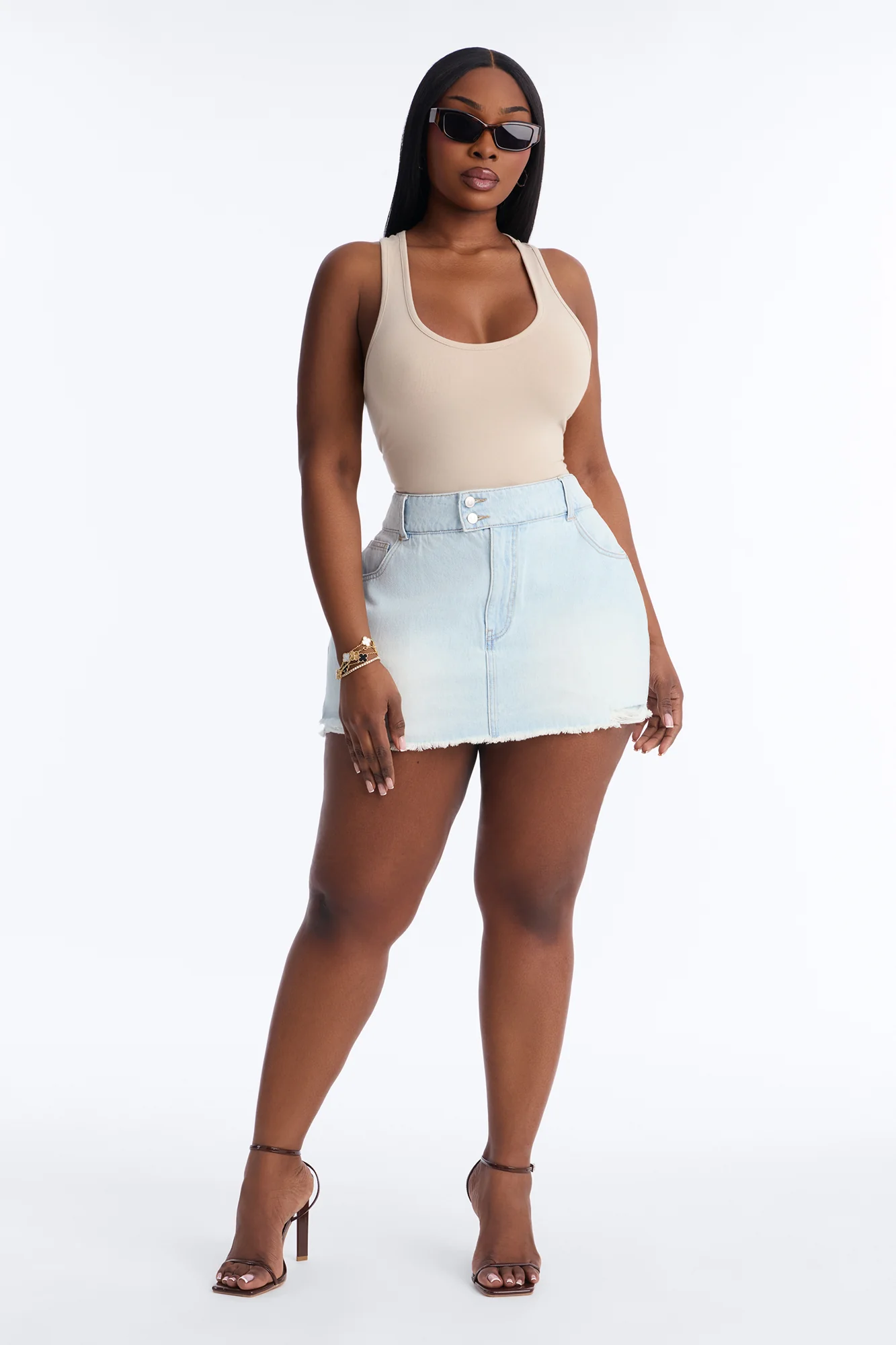 Divine Basic Tank Bodysuit - Stone - Image 6