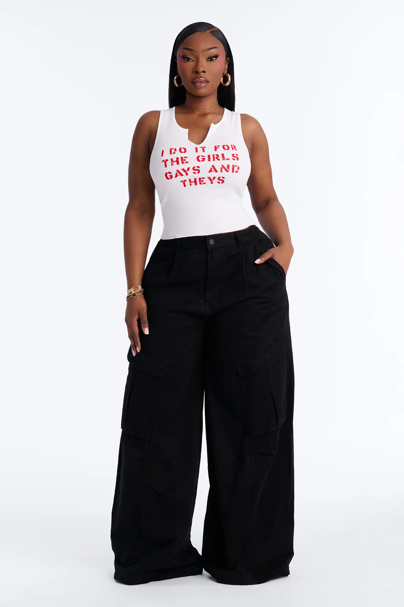 Do It For 'Em Tank Top - White - Image 4