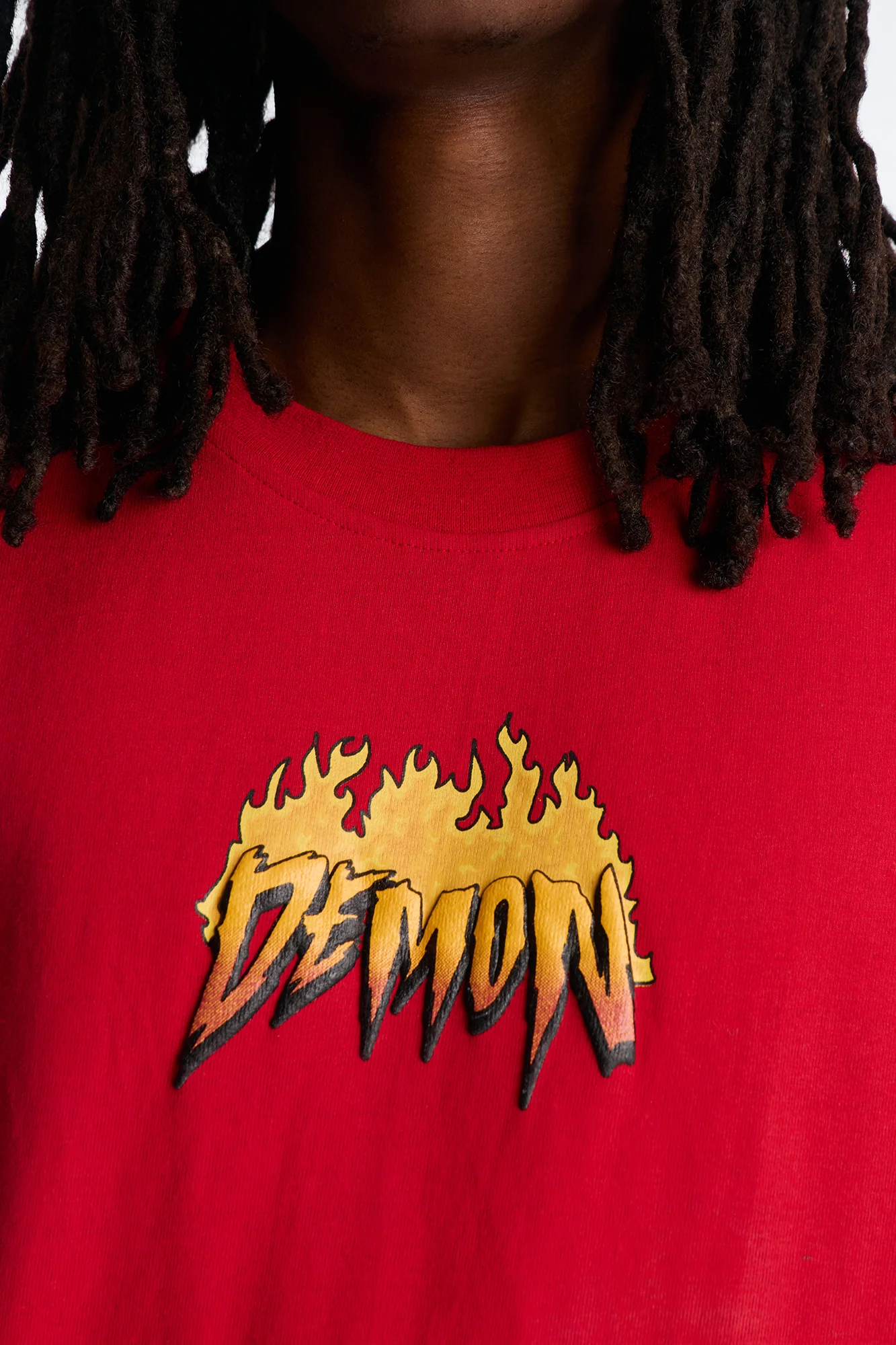 Dodge Demon Give Chase Short Sleeve Tee - Red - Image 3