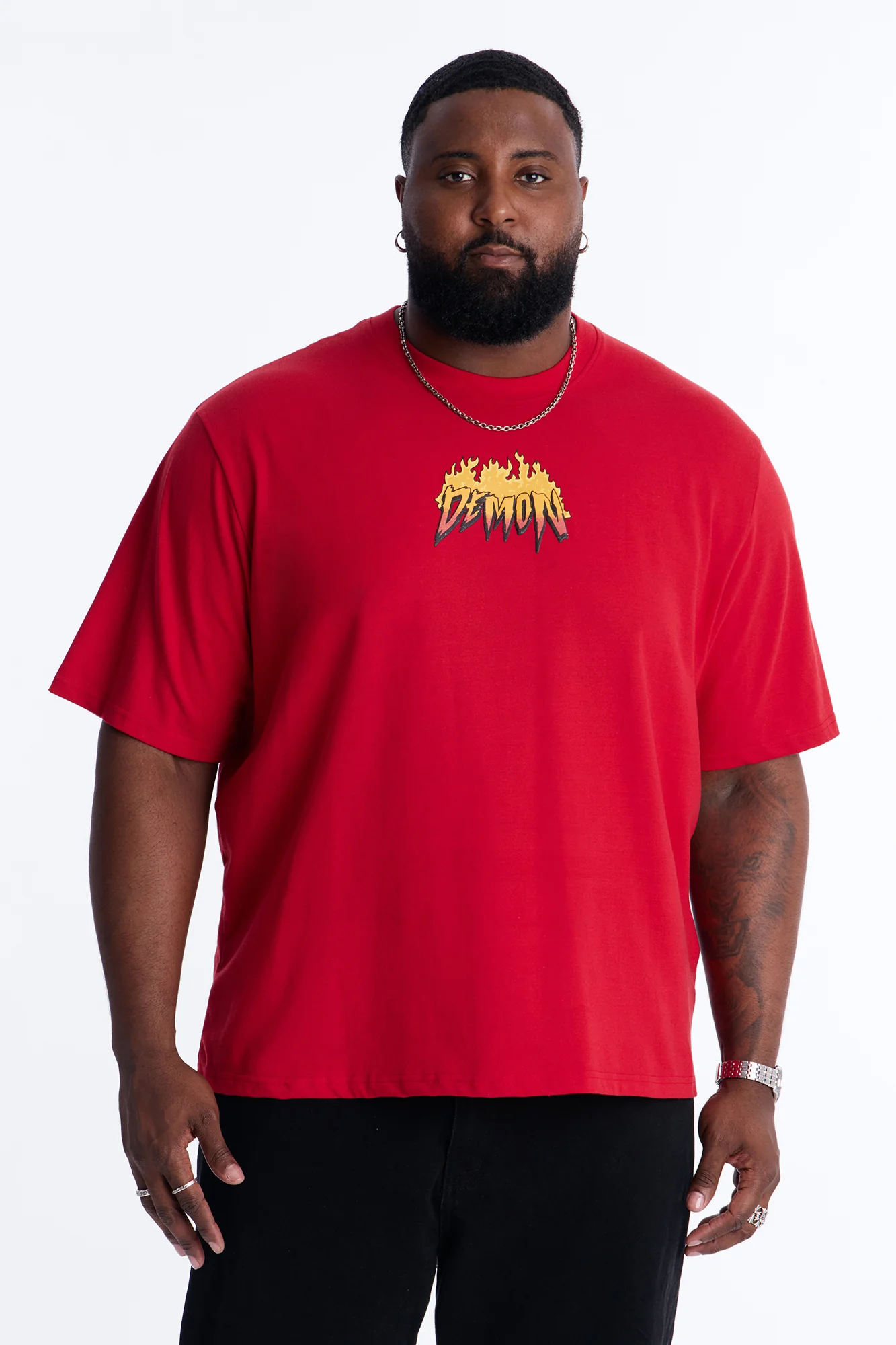 Dodge Demon Give Chase Short Sleeve Tee - Red - Image 5