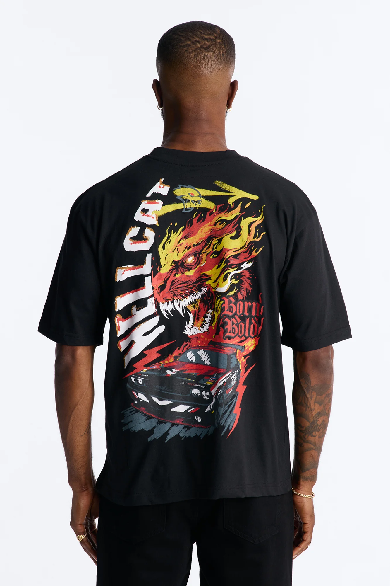 Dodge Hellcat Born Bold Short Sleeve Tee - Black