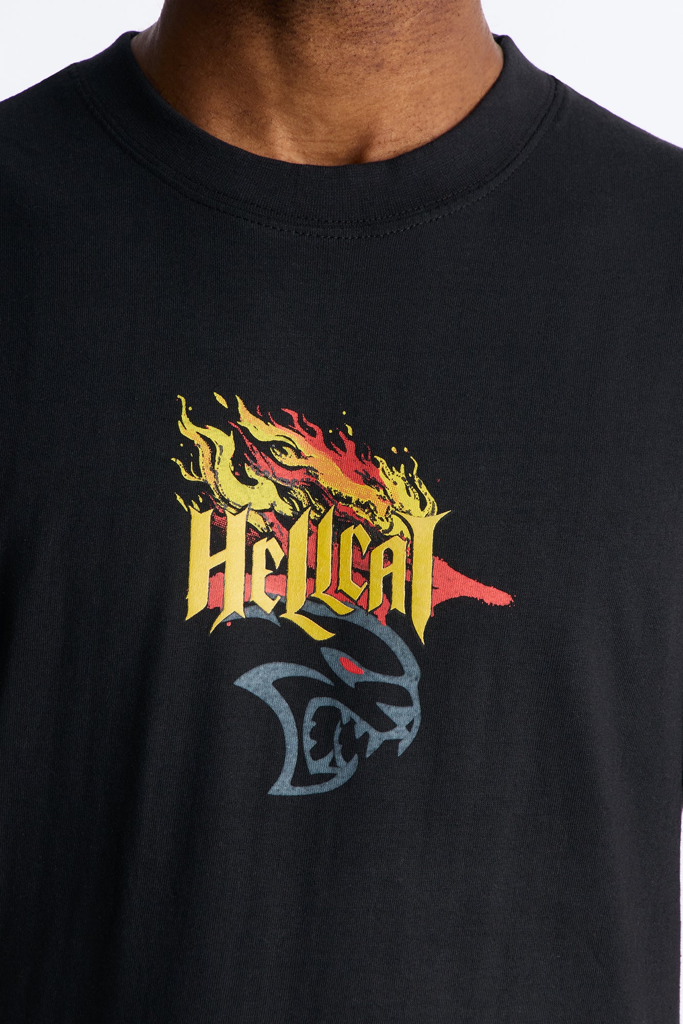 Dodge Hellcat Born Bold Short Sleeve Tee - Black - Image 3