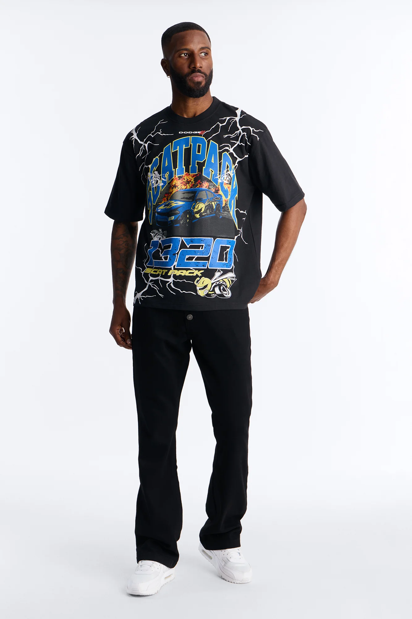 Dodge Scat Pack 1320 Short Sleeve Tee - Black - Image 2