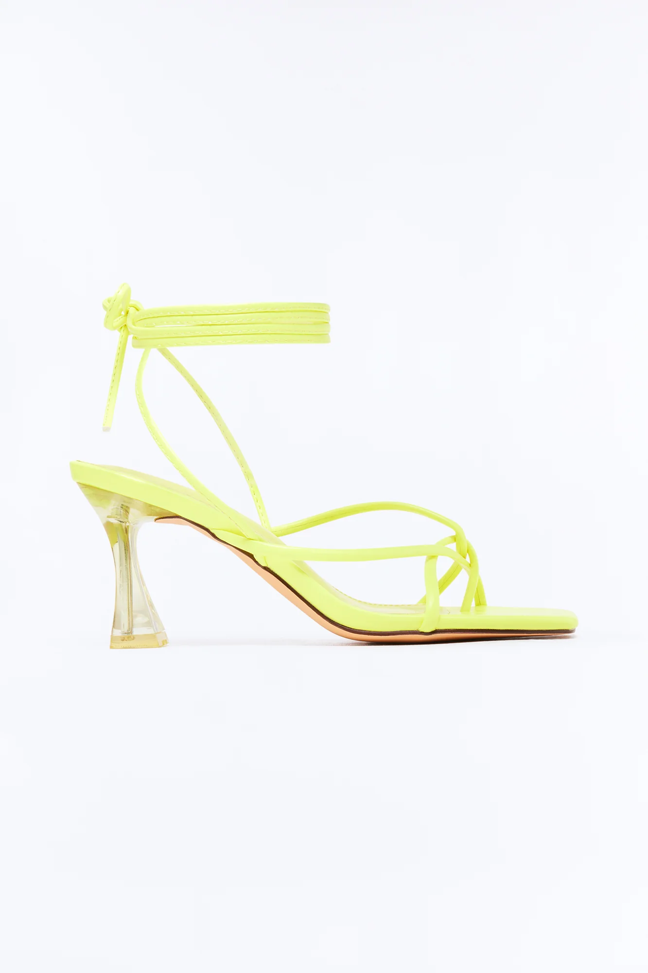 Dodie Wrap Up Heels - Yellow