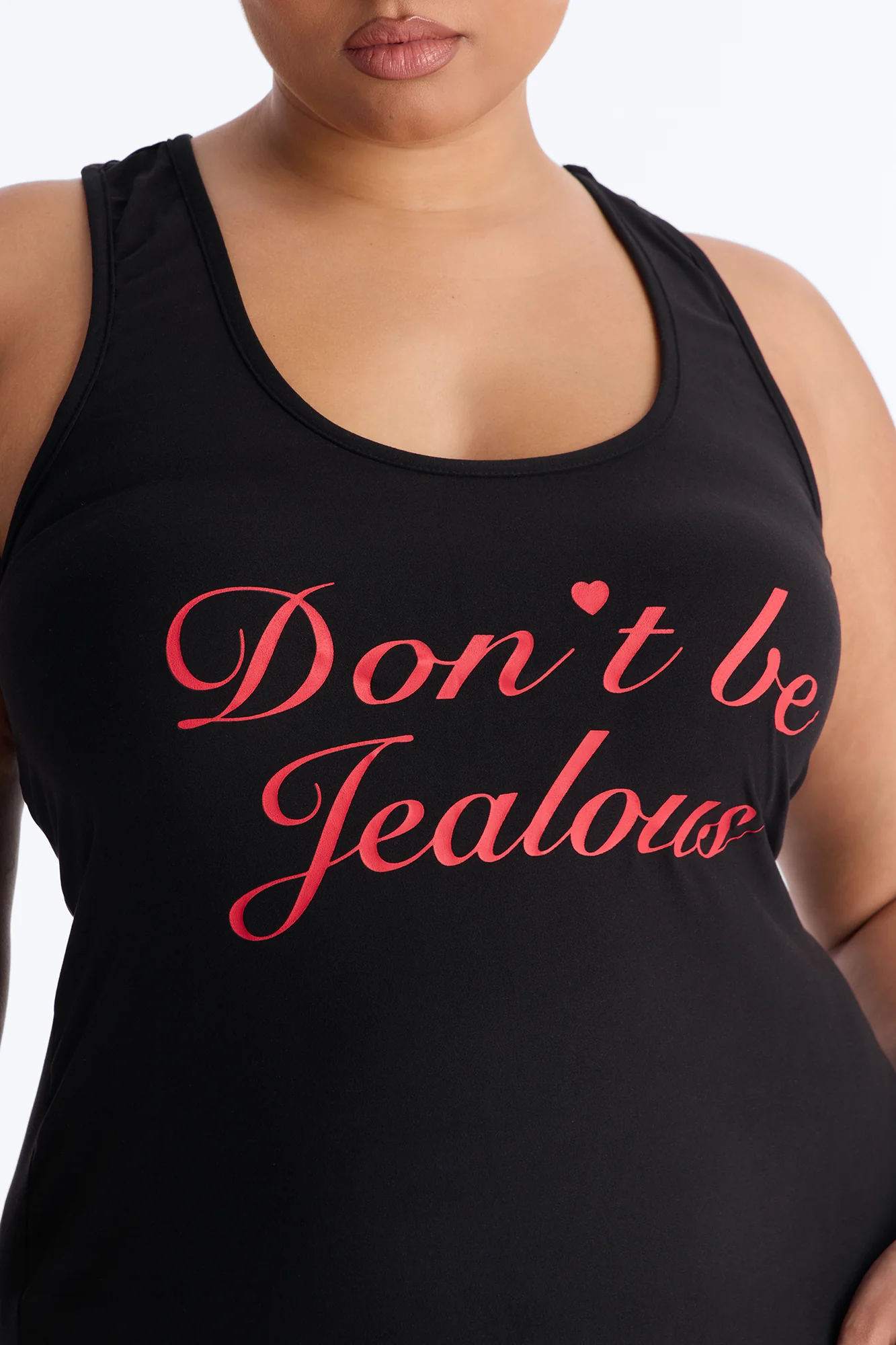 Don't Be Jealous PJ Sleep Dress - Black/Red - Image 5