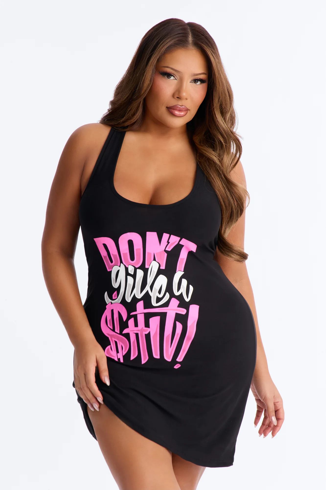 Don't Care PJ Sleep Dress - Black/combo - Image 5