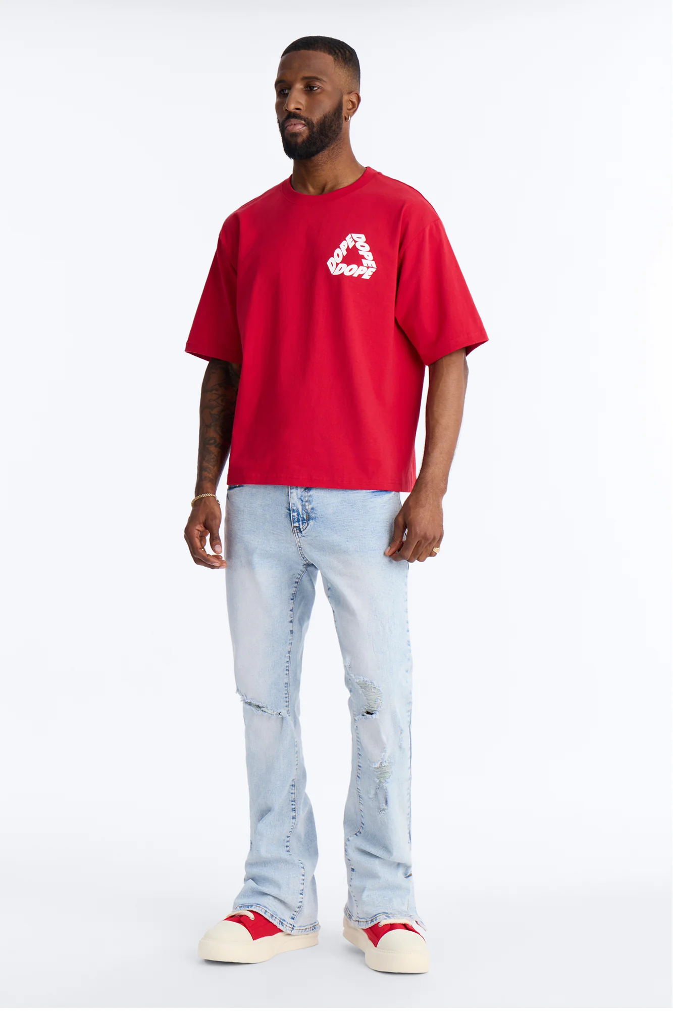 Dope Boxy Short Sleeve Tee - Red - Image 2