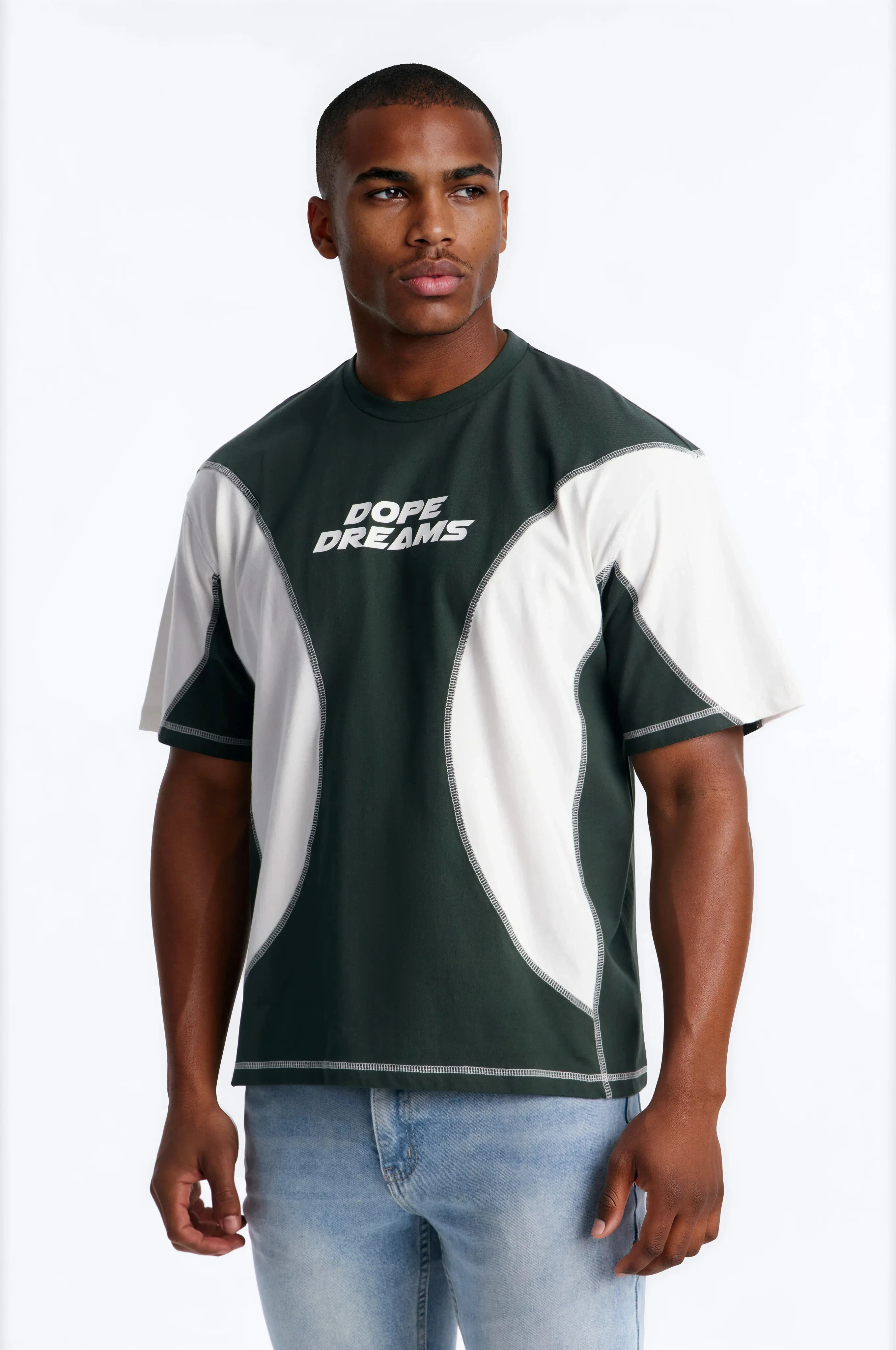 Dope Dreams Color Block Jersey - Green