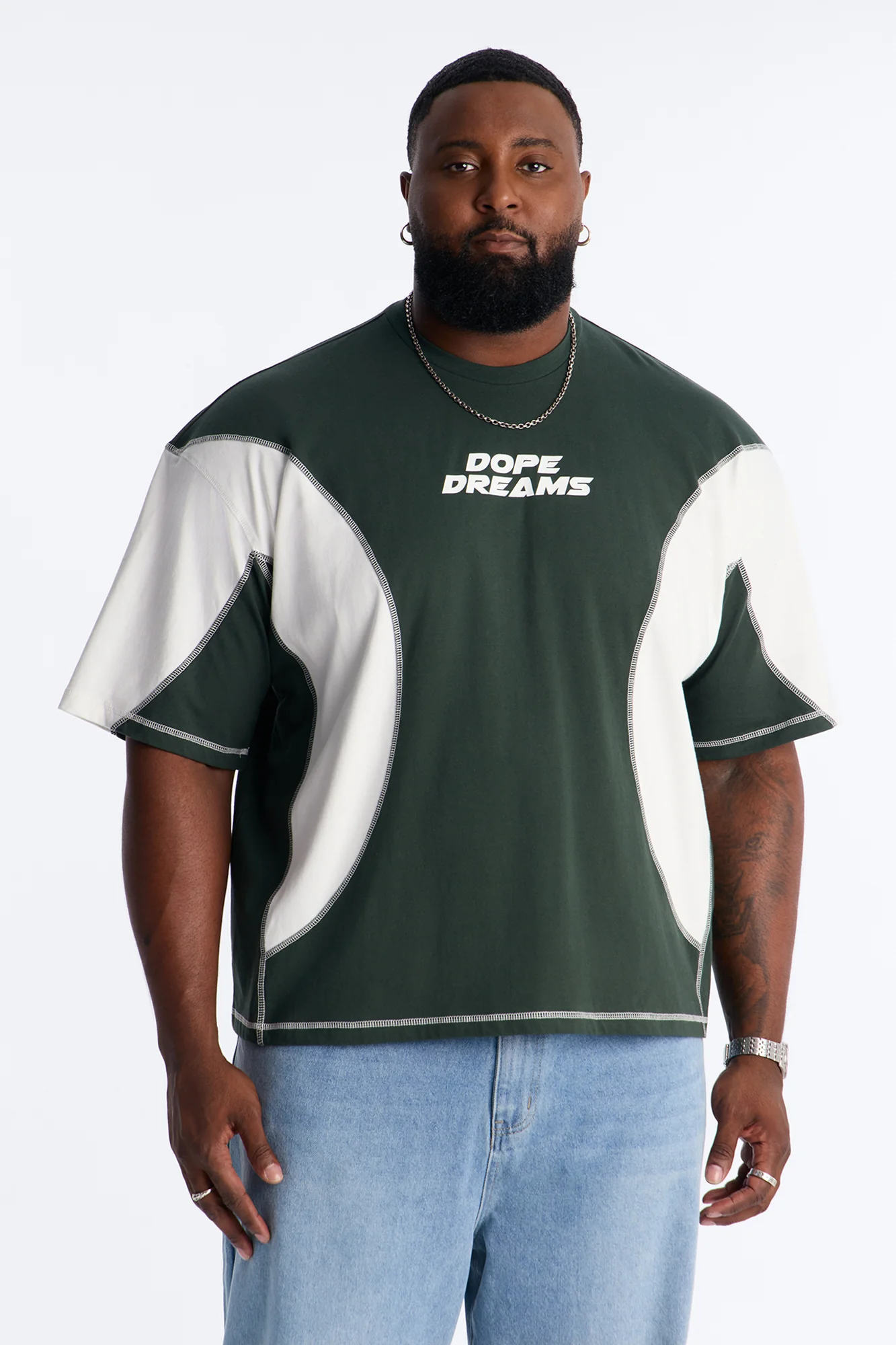 Dope Dreams Color Block Jersey - Green - Image 4