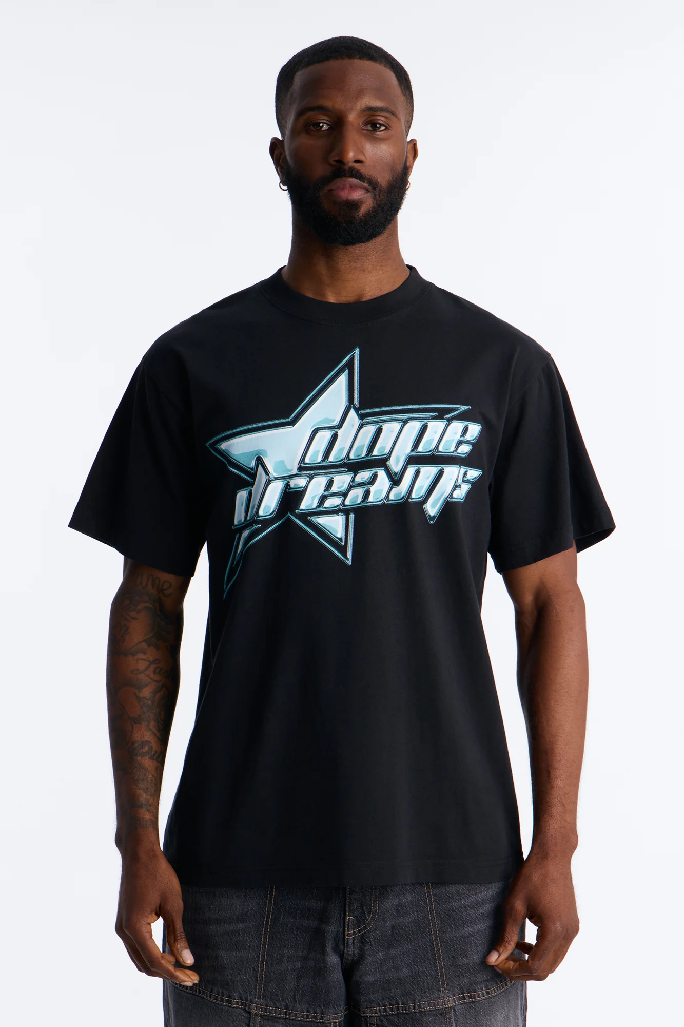 Dope Dreams Oversized Heavy Weight Short Sleeve Tee - Black