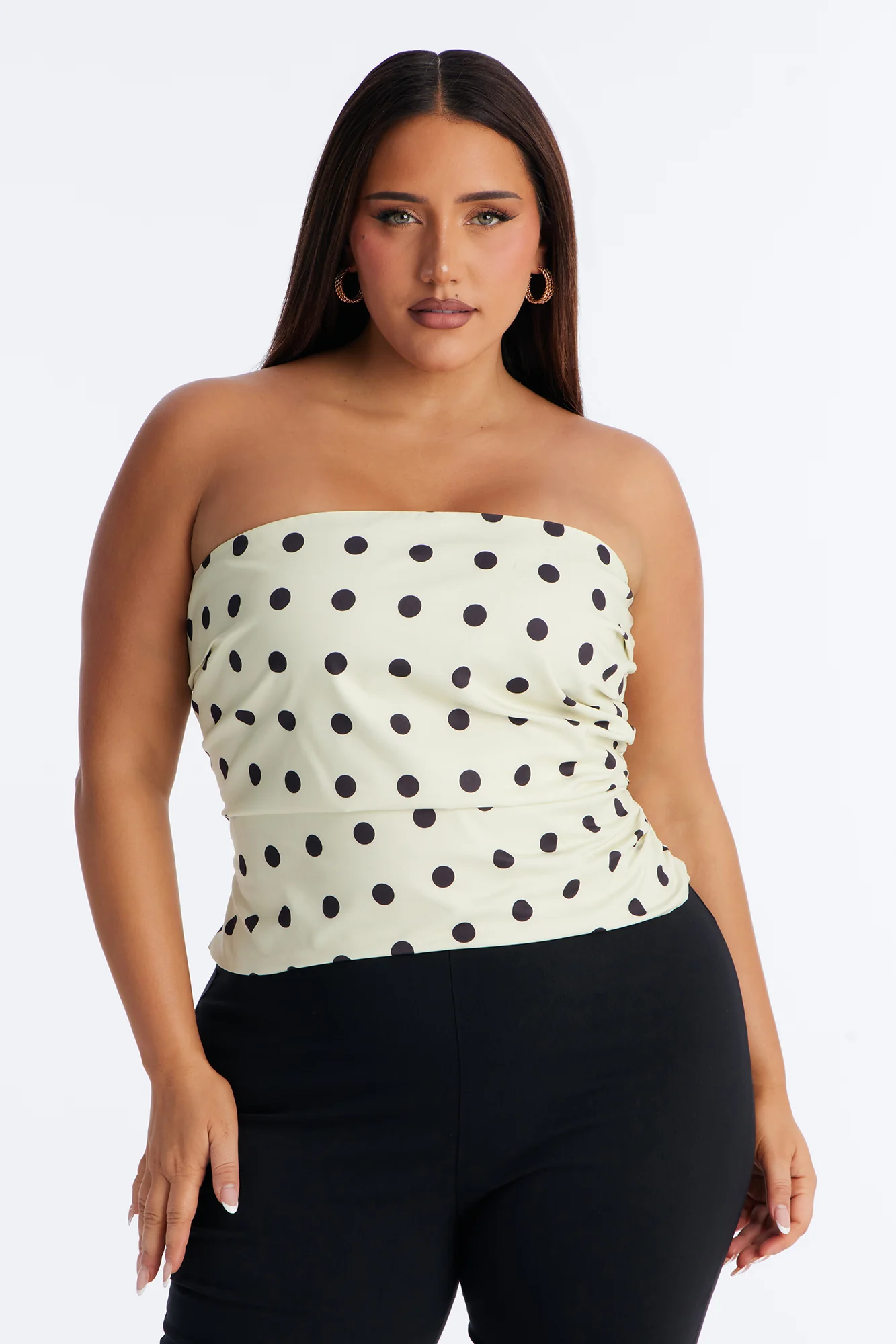 Dots Before Drama Smocked Tube Top - Cream/combo - Image 5