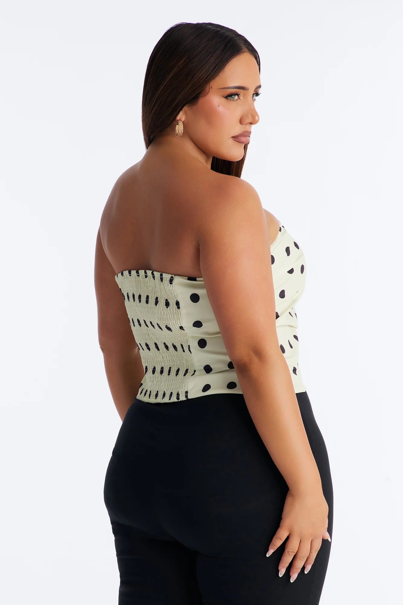 Dots Before Drama Smocked Tube Top - Cream/combo - Image 7