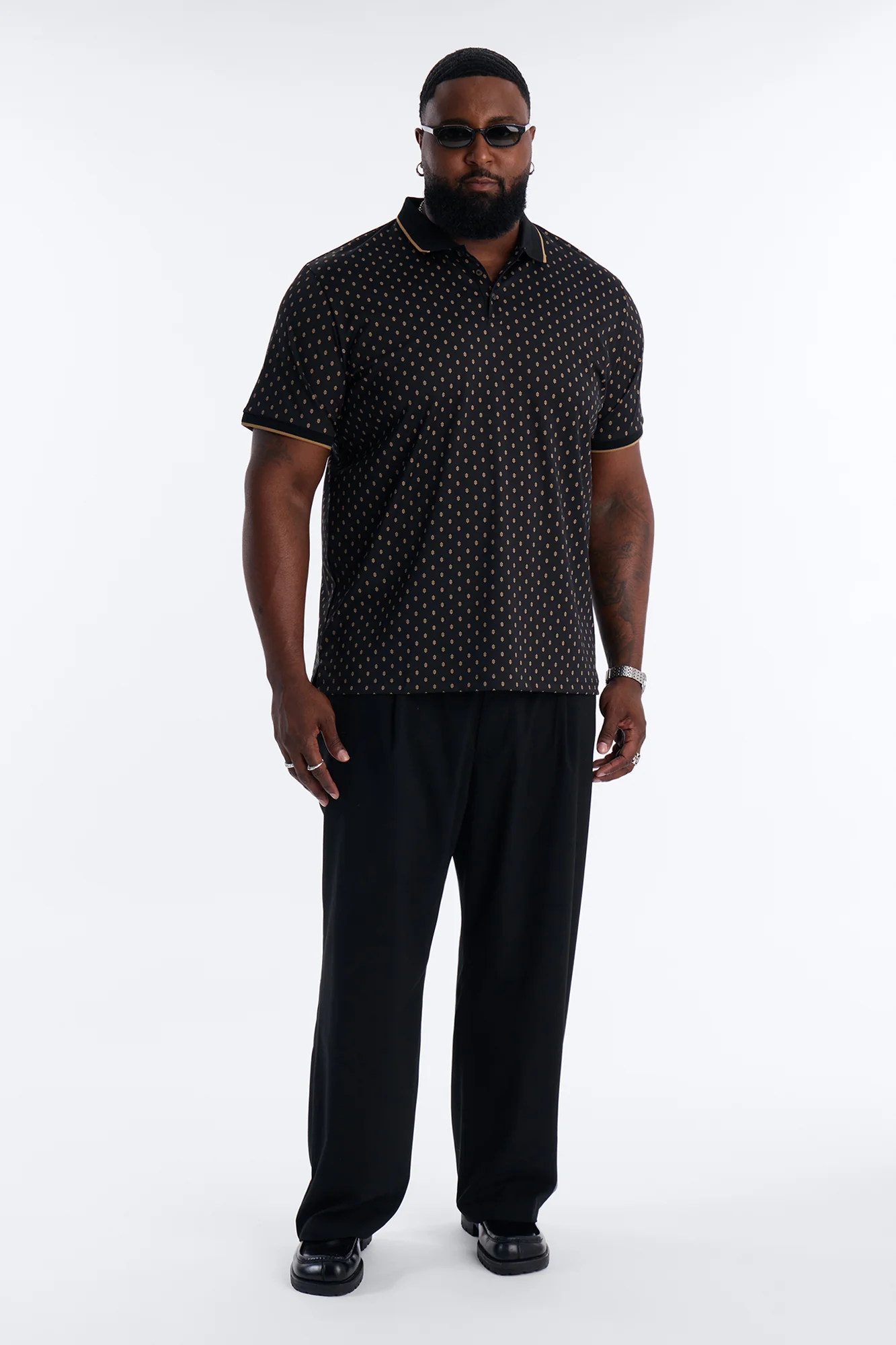 Dotted Atelier Polo - Black/Gold - Image 6