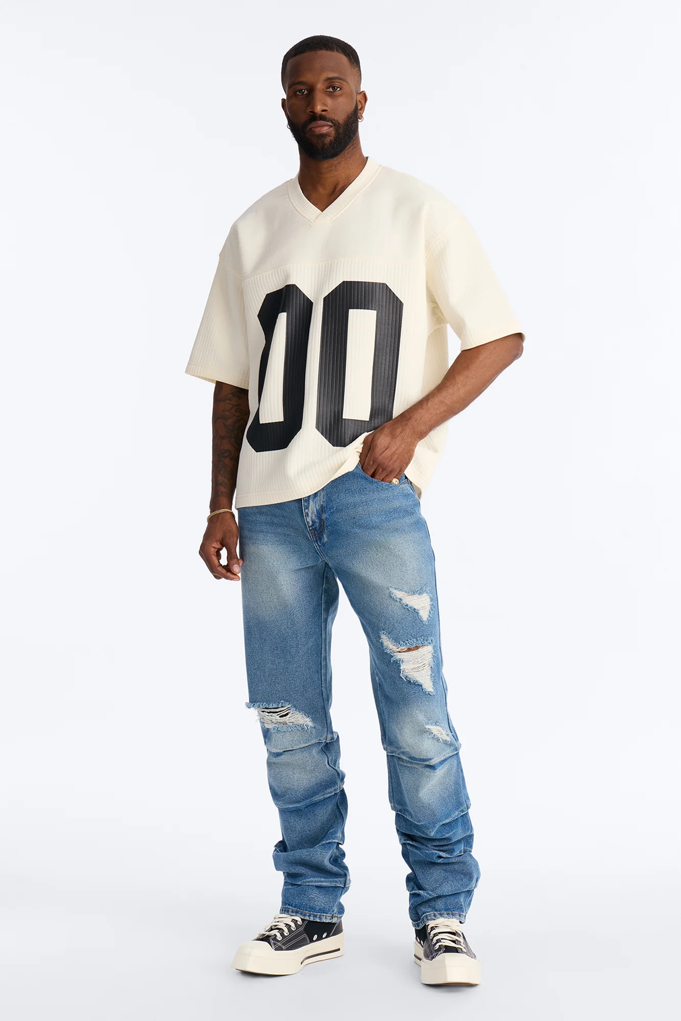Double 0 Short Sleeve Jersey - Cream - Image 2