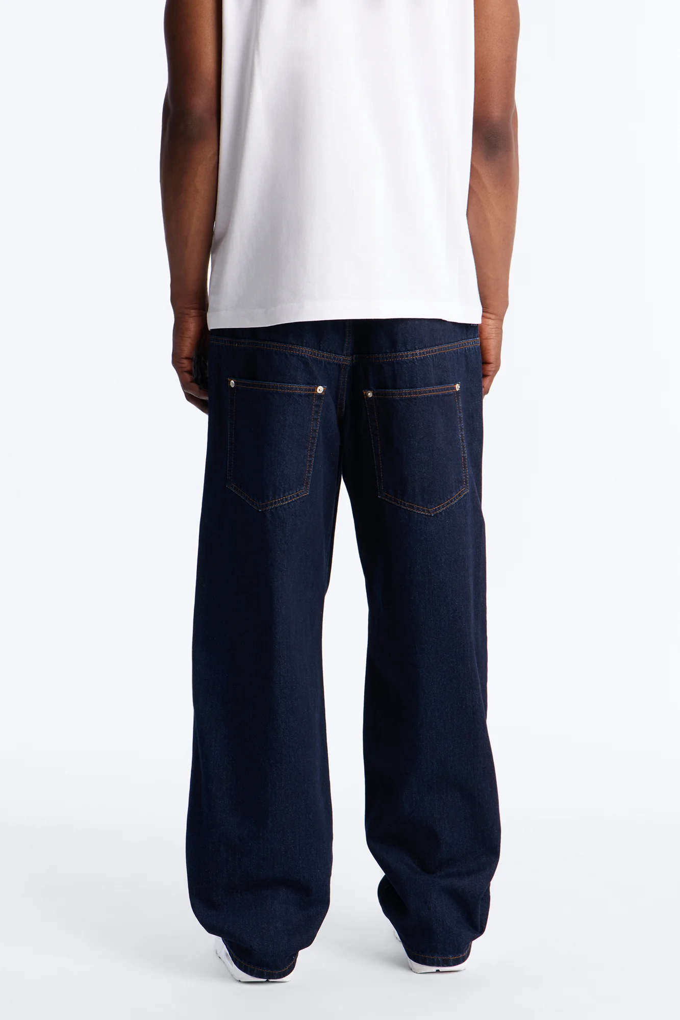 Double Up Baggy Carpenter Jeans - Dark Wash - Image 4