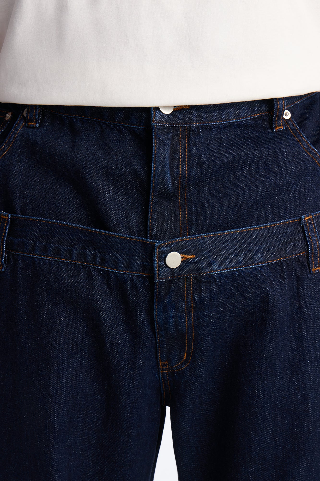 Double Up Baggy Carpenter Jeans - Dark Wash - Image 8
