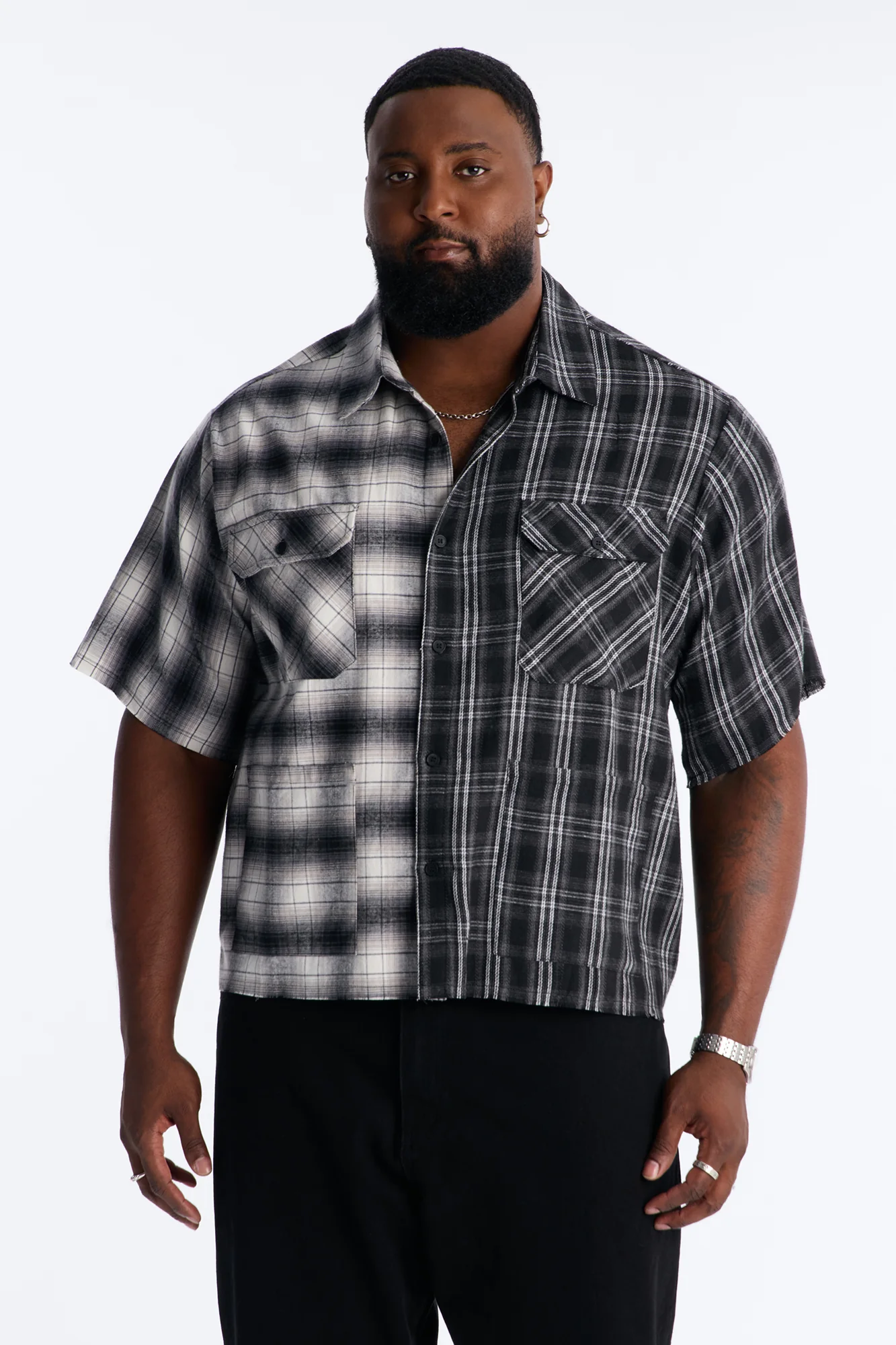 Doubletake Plaid Button Up Shirt - Black/combo - Image 5