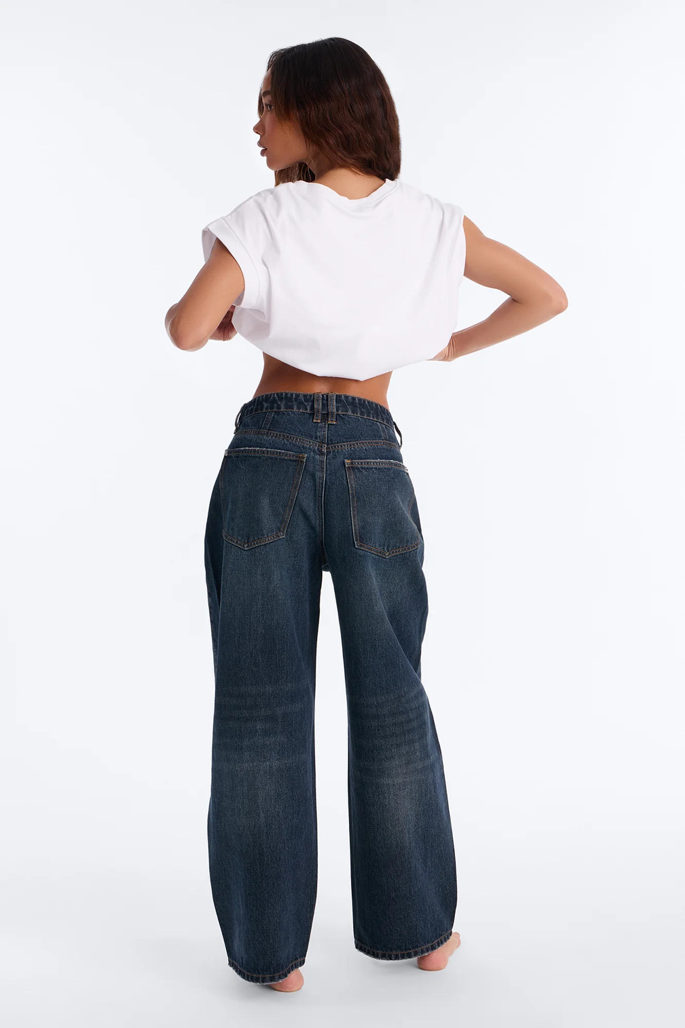 Downtown Vibe Non Stretch Jeans - Dark Denim - Image 5
