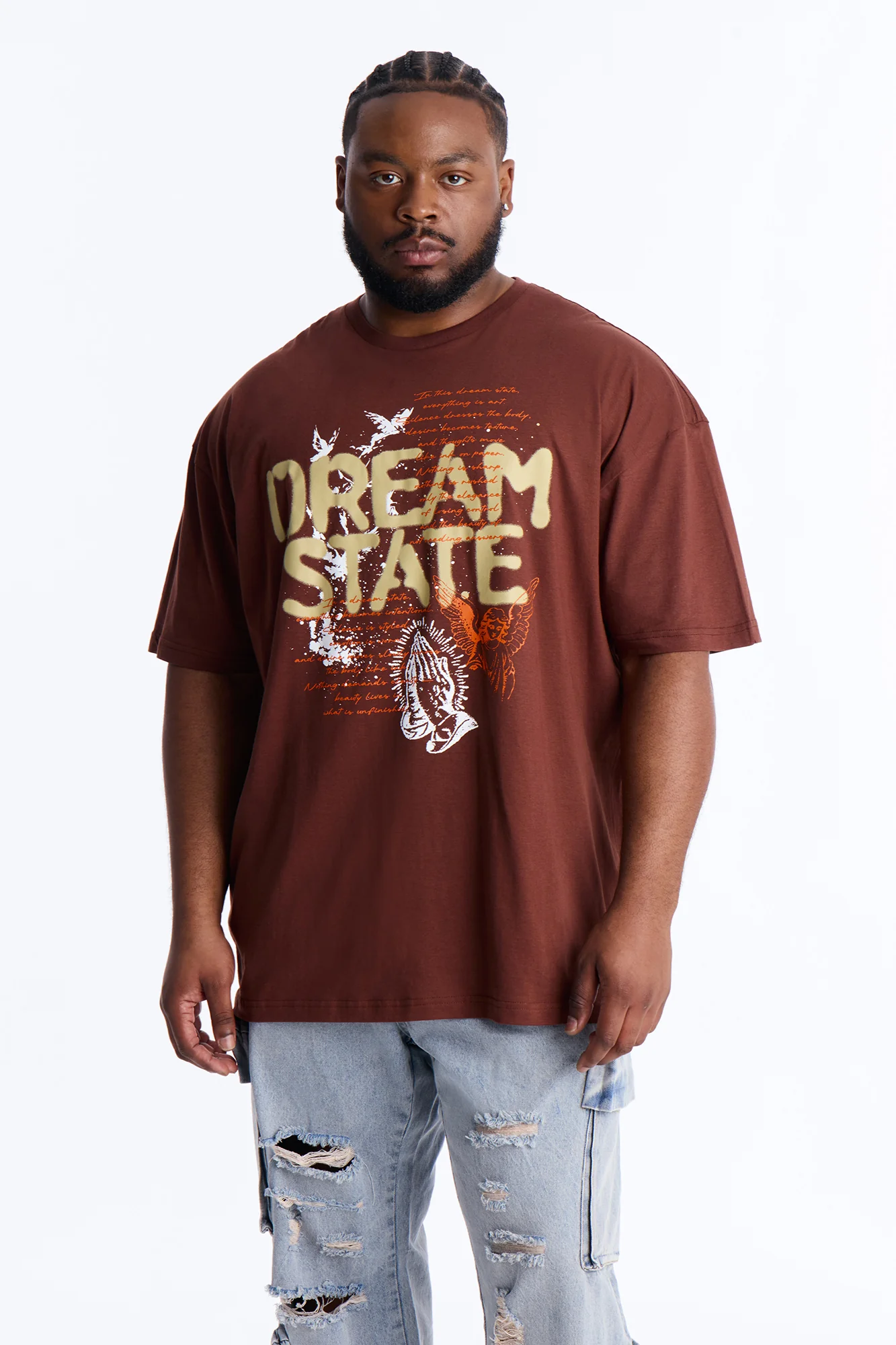Dream State Of Mind Short Sleeve Tee - Brown - Image 4