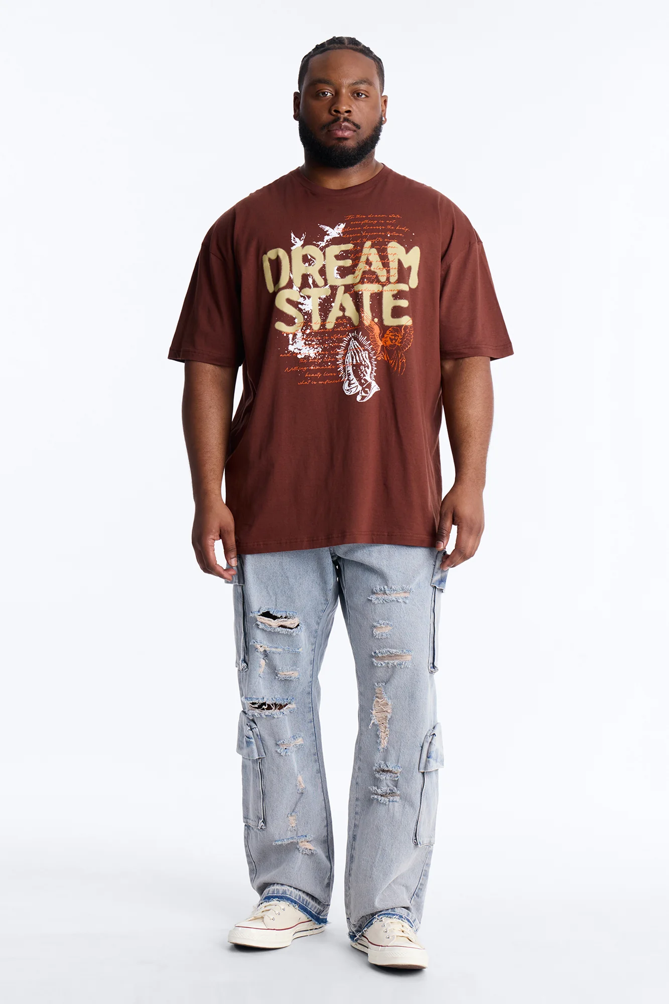 Dream State Of Mind Short Sleeve Tee - Brown - Image 5
