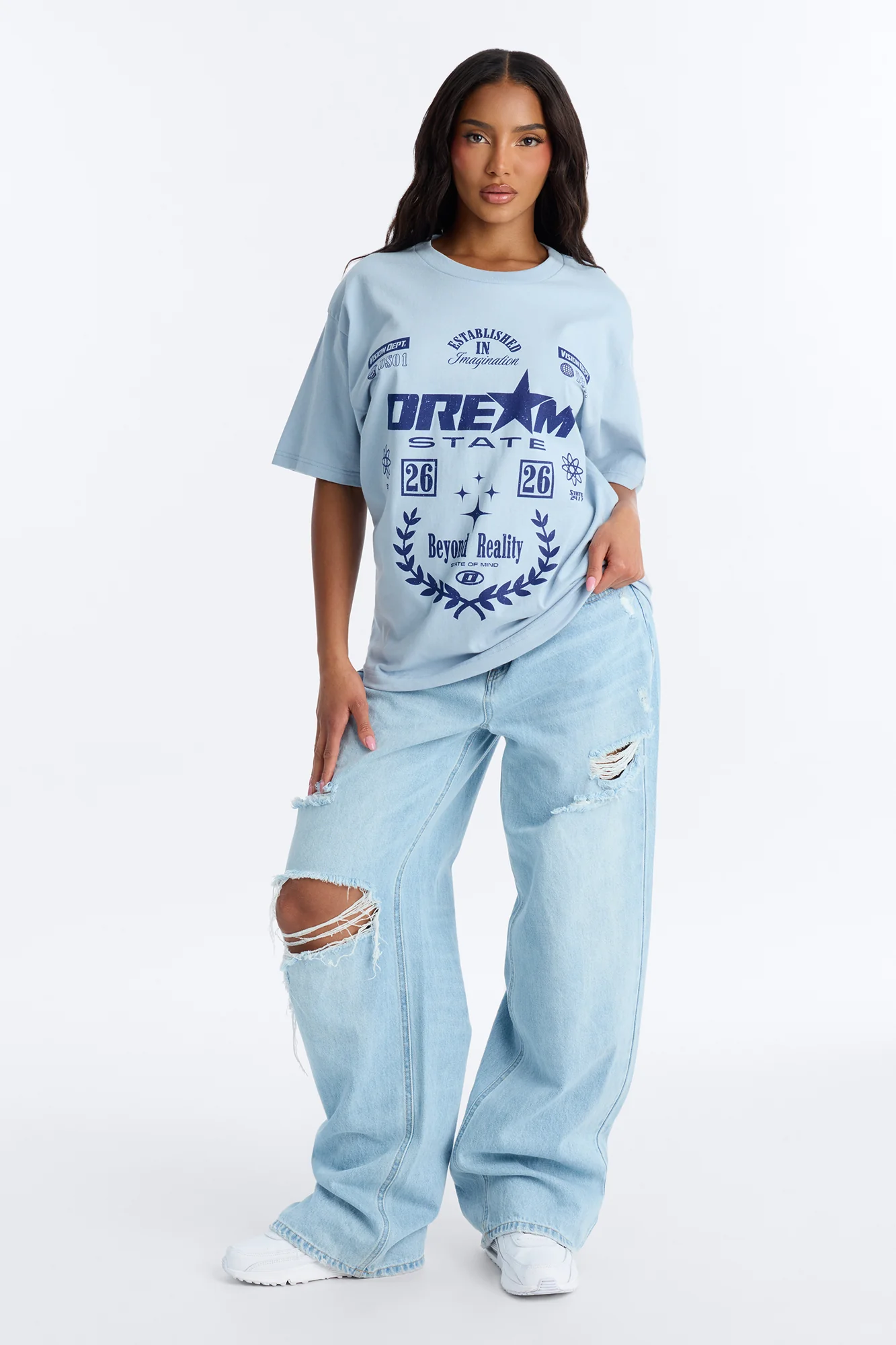 Dream State Race Boxy Tee - Blue - Image 2