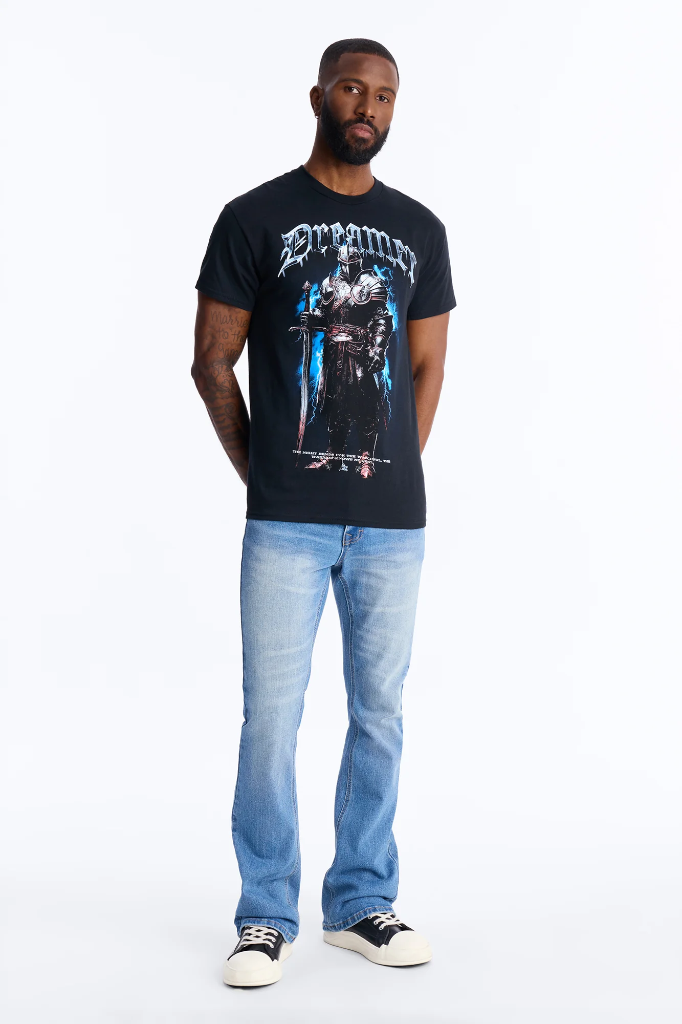 Dreamer And Fighter Short Sleeve Tee - Black - Image 2