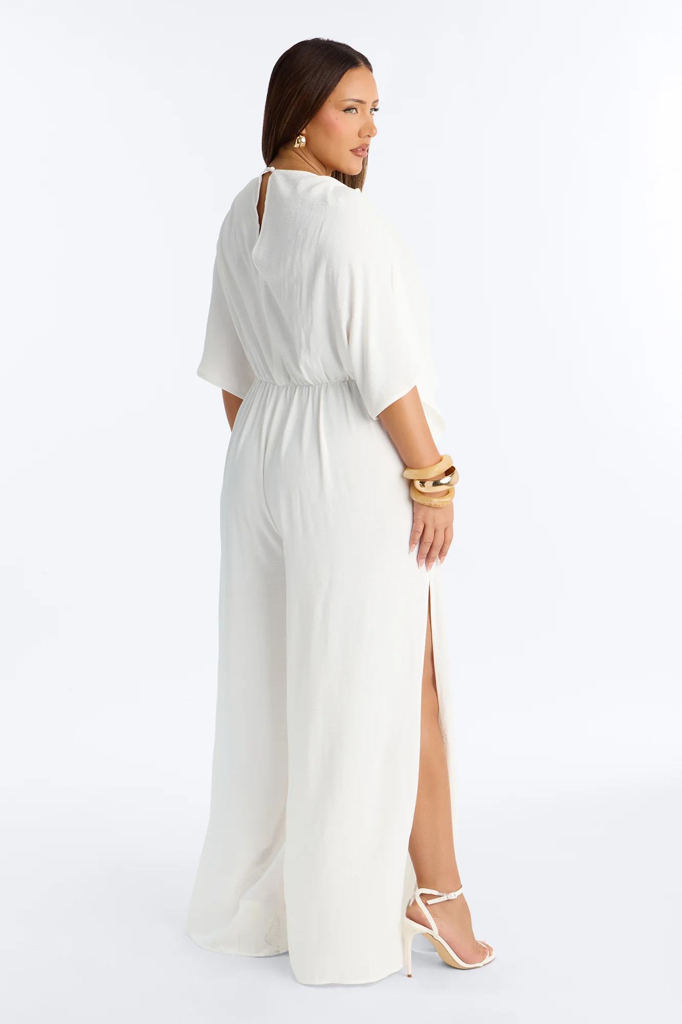 Drift Away Airflow Wide Leg Jumpsuit - White - Image 8
