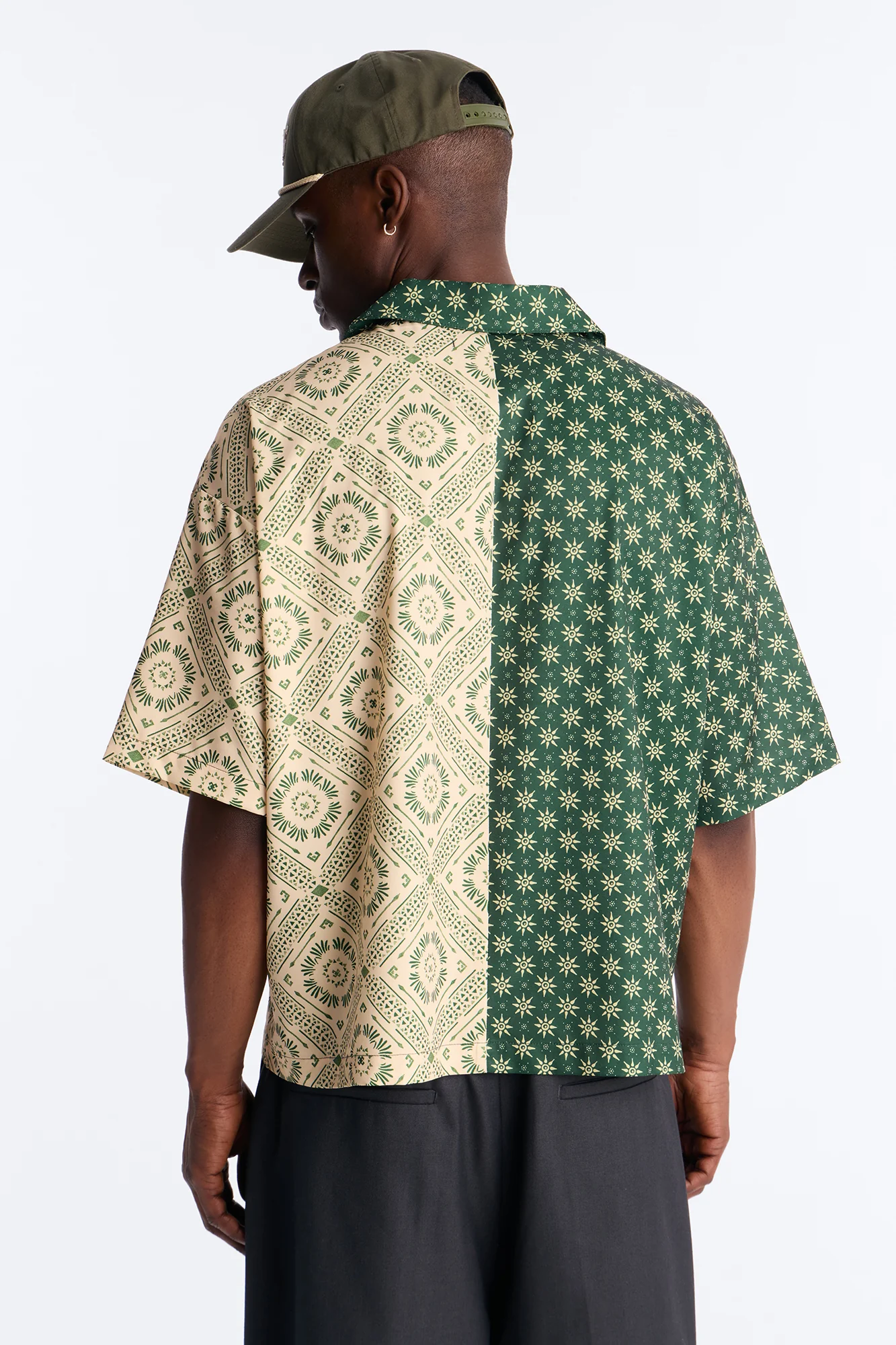 Driftwood Cuban Collar Button Up Shirt - Green - Image 5