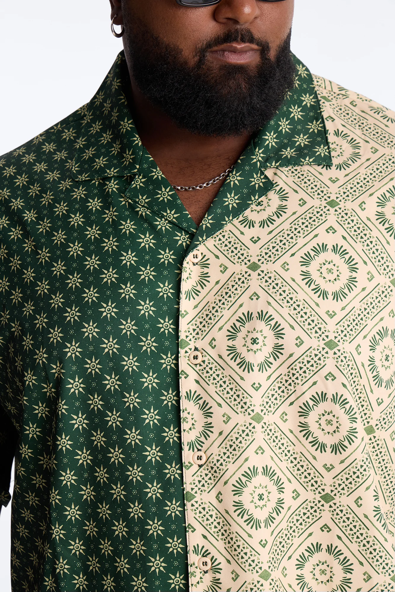 Driftwood Cuban Collar Button Up Shirt - Green - Image 8