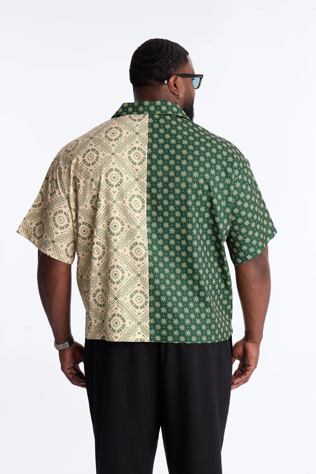 Driftwood Cuban Collar Button Up Shirt - Green - Image 9