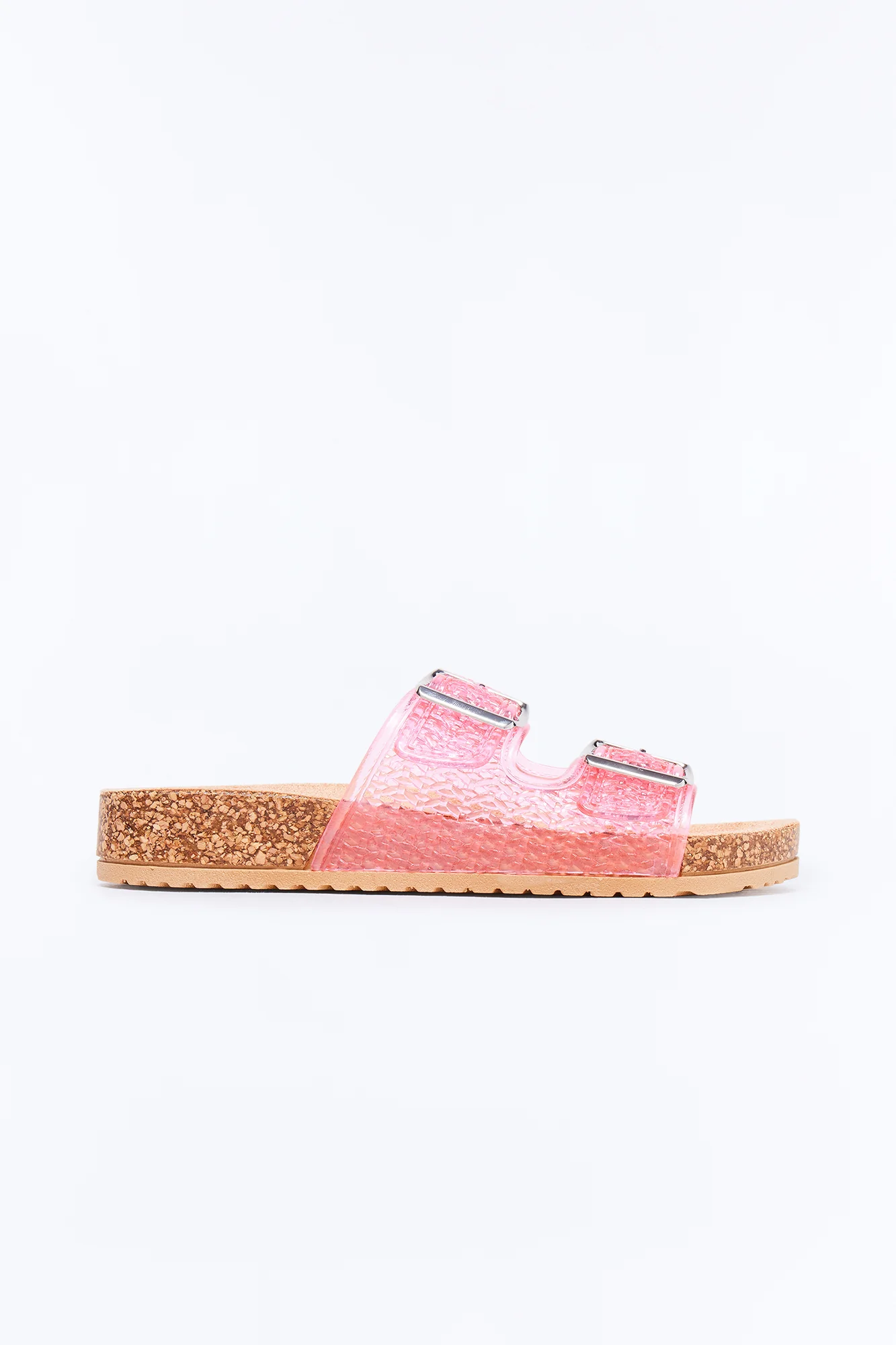 Drina Buckle Jelly Slides - Pink - Image 3