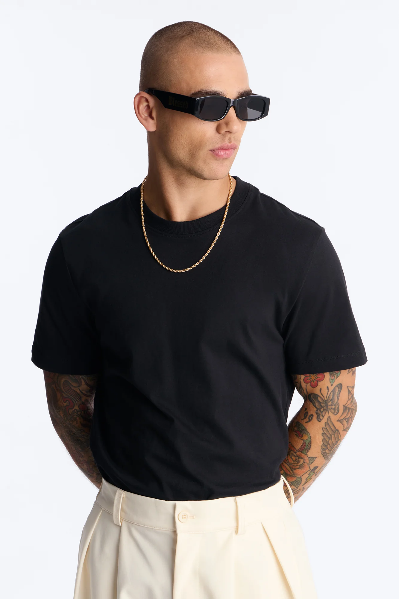 Drip Saint Sunglasses - Black/Gold