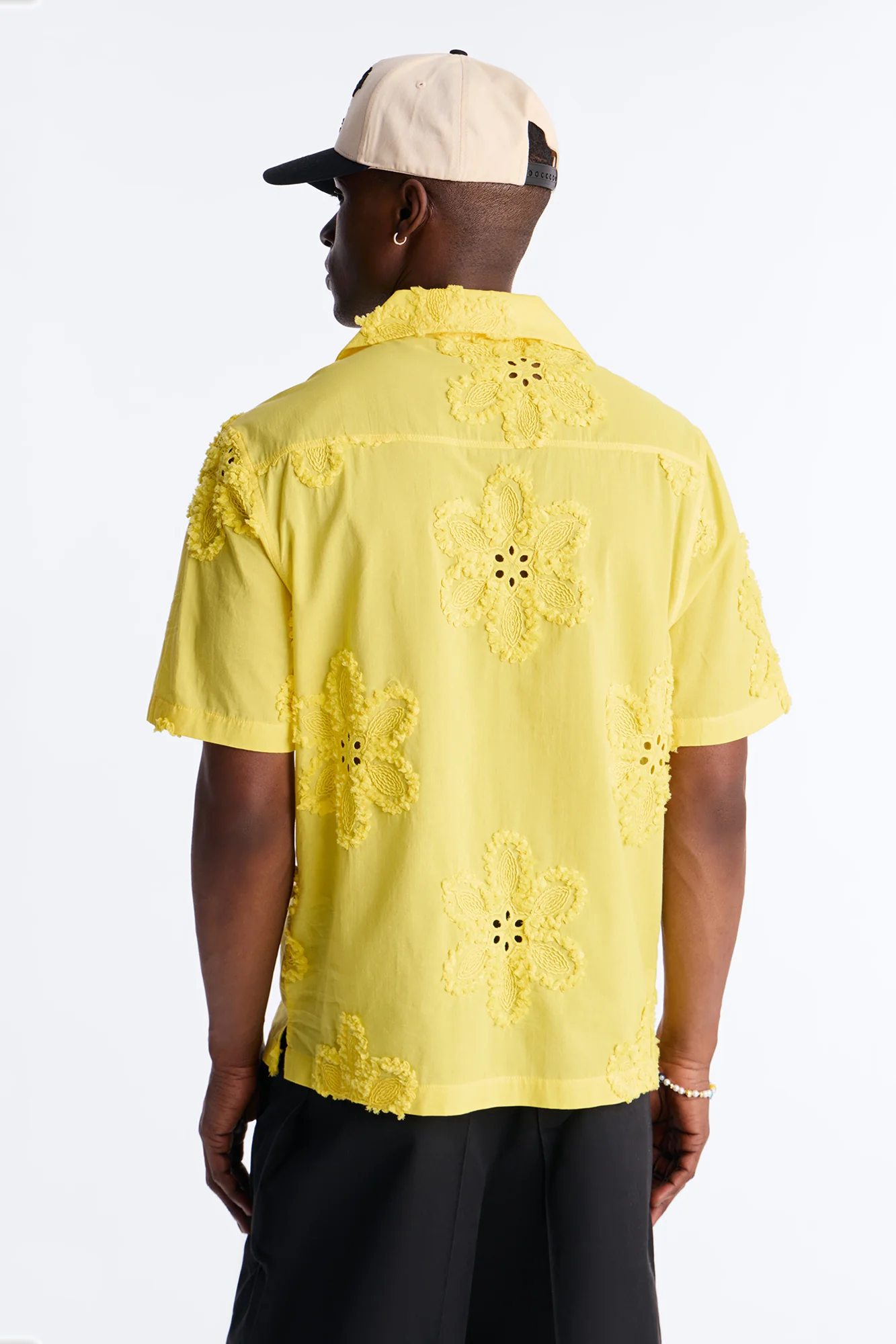 Dusty Bloom Cuban Collar Shirt - Mustard - Image 5