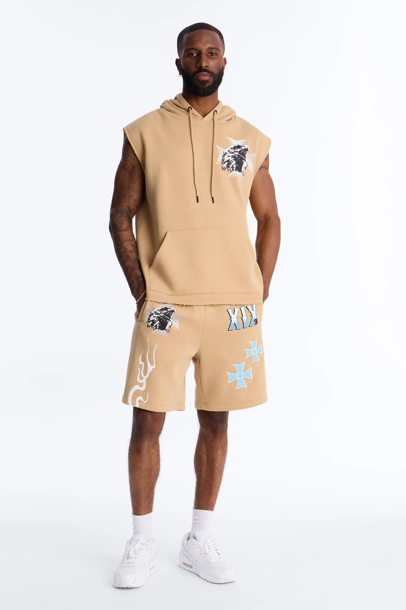 Eagles Fly Sweatshorts - Khaki - Image 2