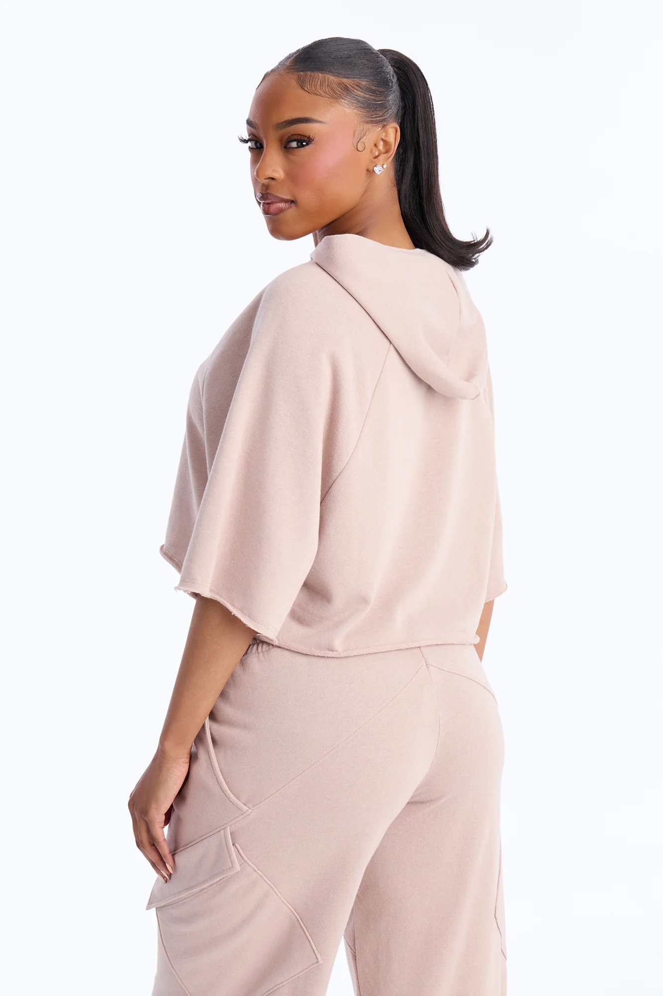 Easy Days French Terry Lounge Top - Taupe - Image 3
