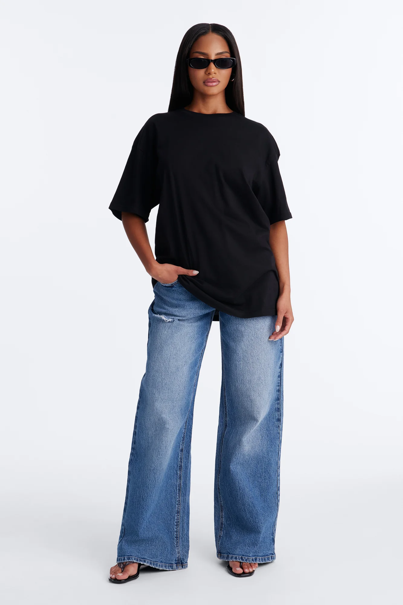 Easy Days Oversized T Shirt - Black - Image 2