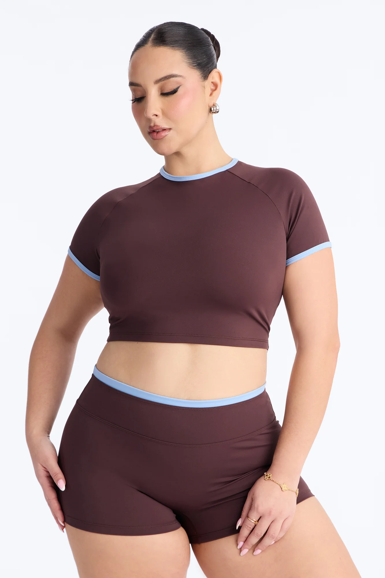 Easy Motion Athletic Short Set - Chocolate - Image 5