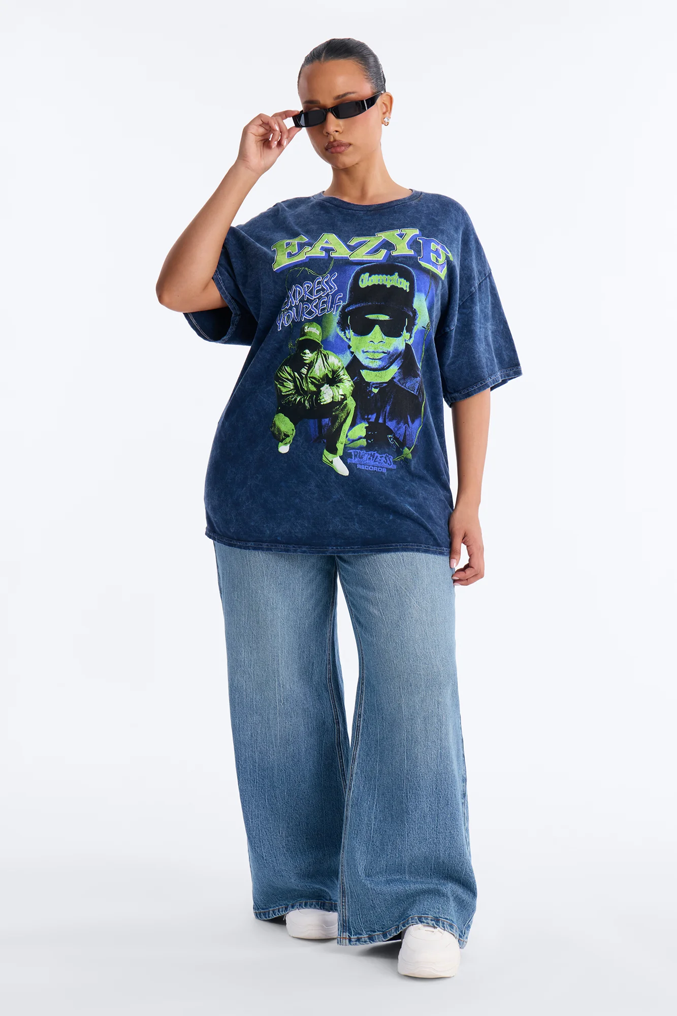 EazyE Navy Washed Oversized Tee - Navy Wash - Image 6