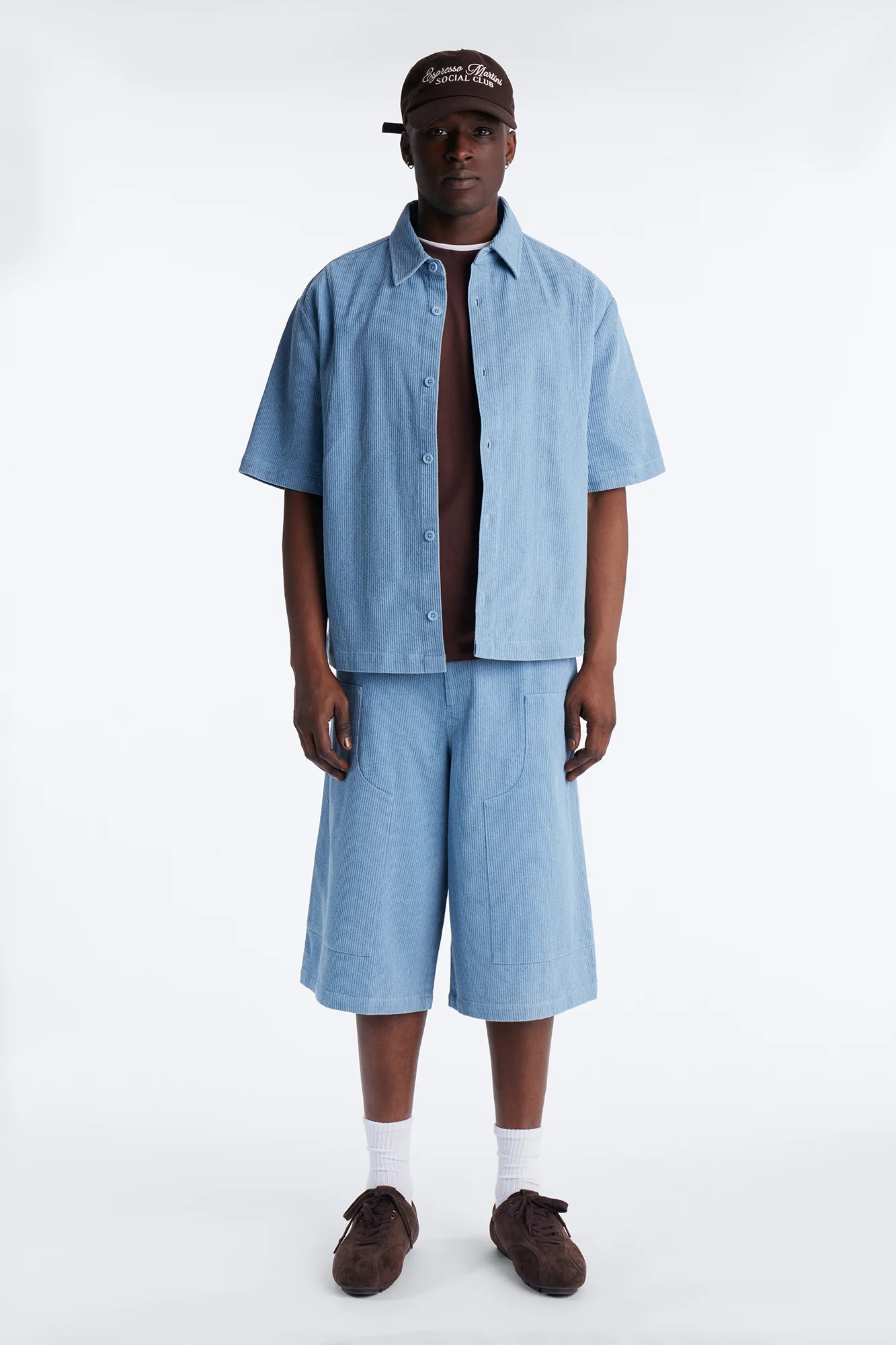 Echo Pulse Textured Button Up Shirt - Blue - Image 2