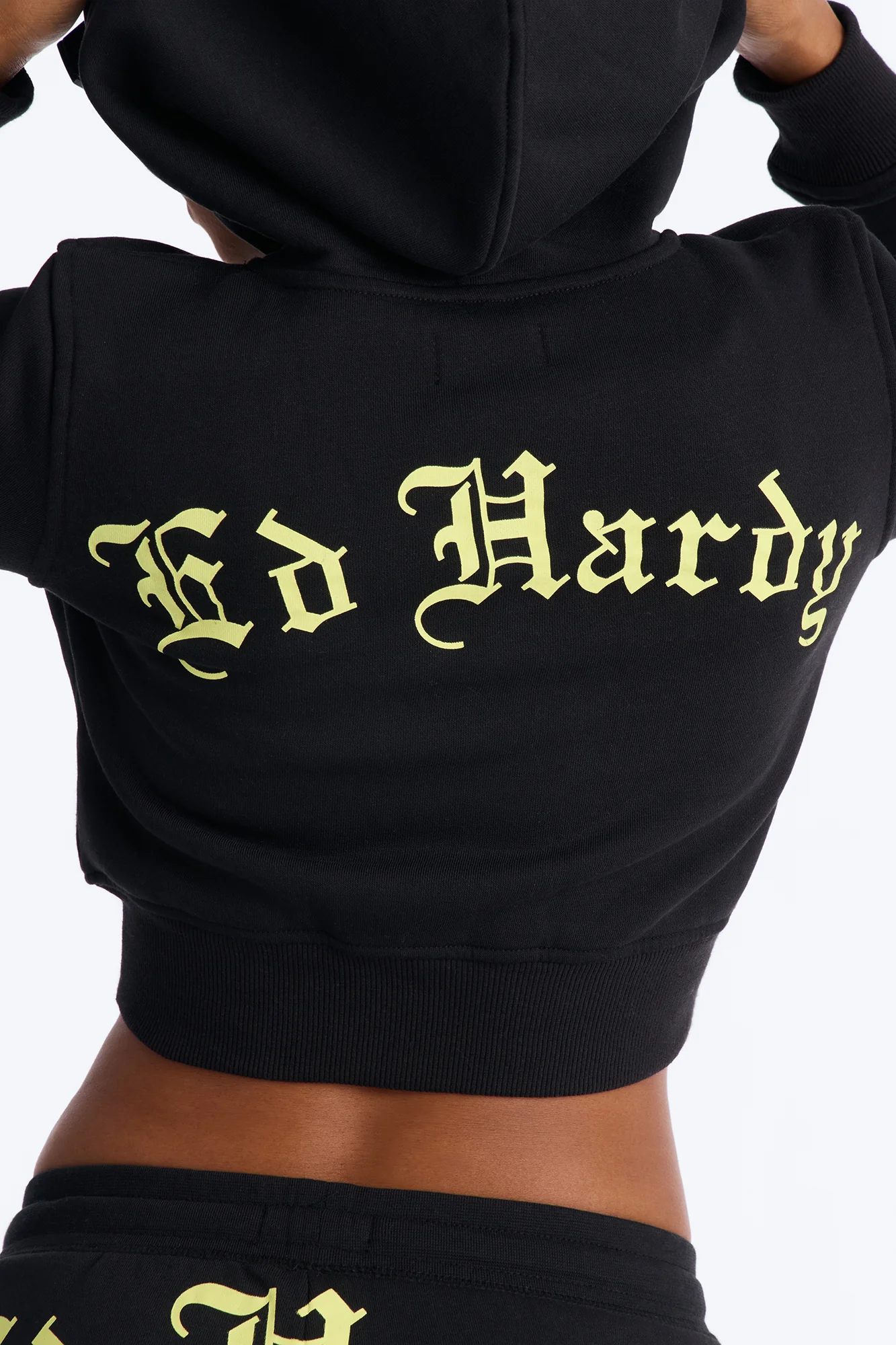 Ed Hardy Bumblebee Fleece Short Set - Black - Image 5