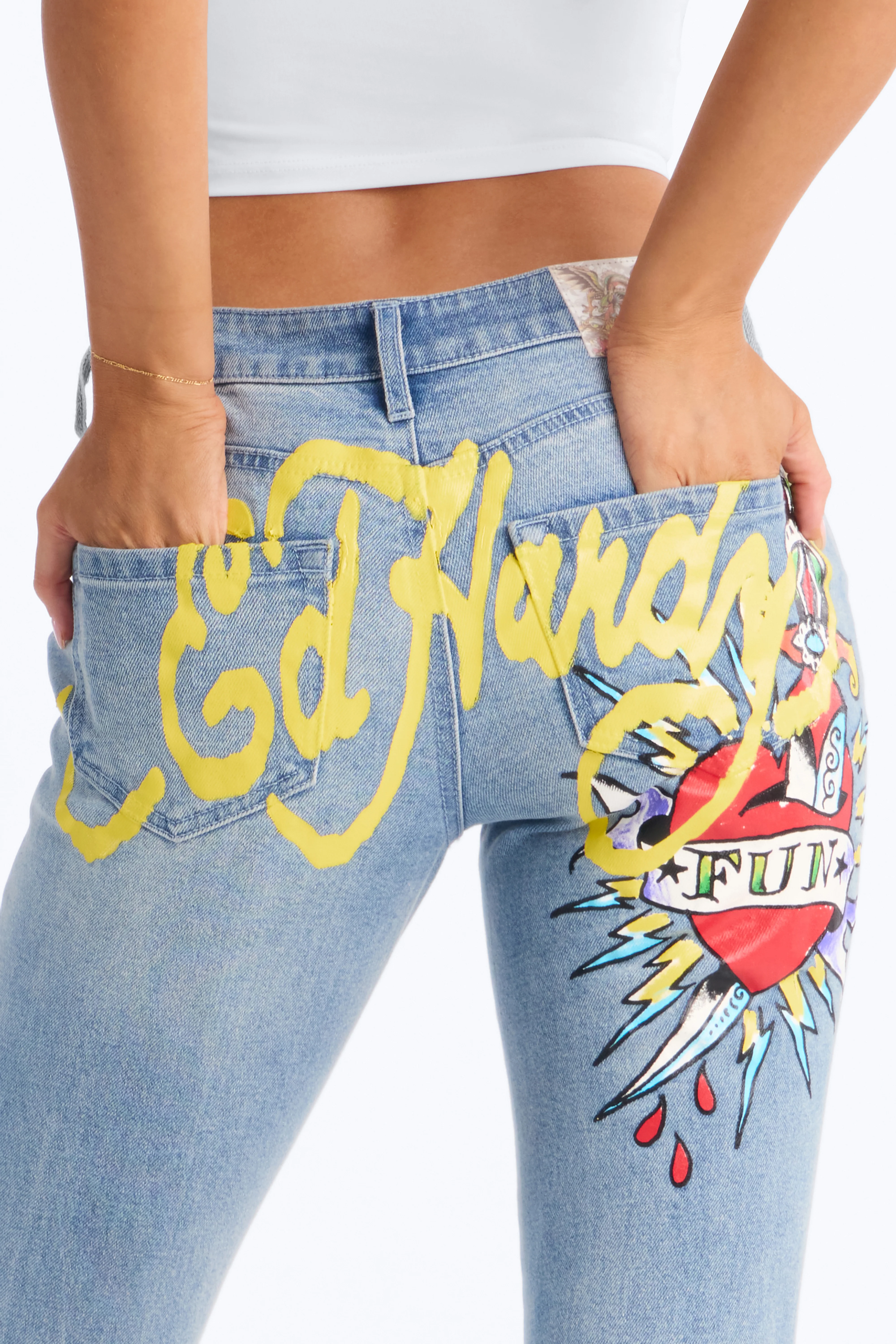 Ed Hardy Once Wounded Bootcut Jeans - Light Wash - Image 5