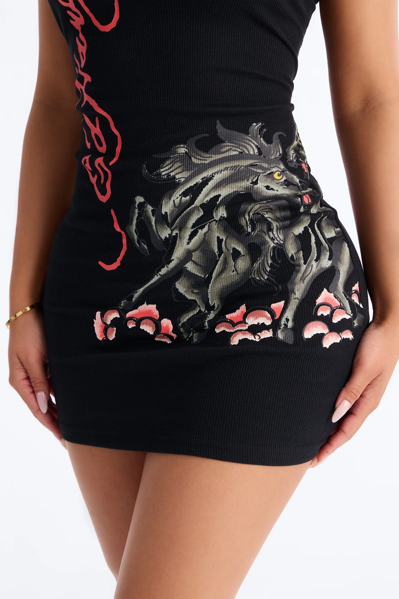 Ed Hardy Wild Horses Skull Tank Mini Dress - Black - Image 3