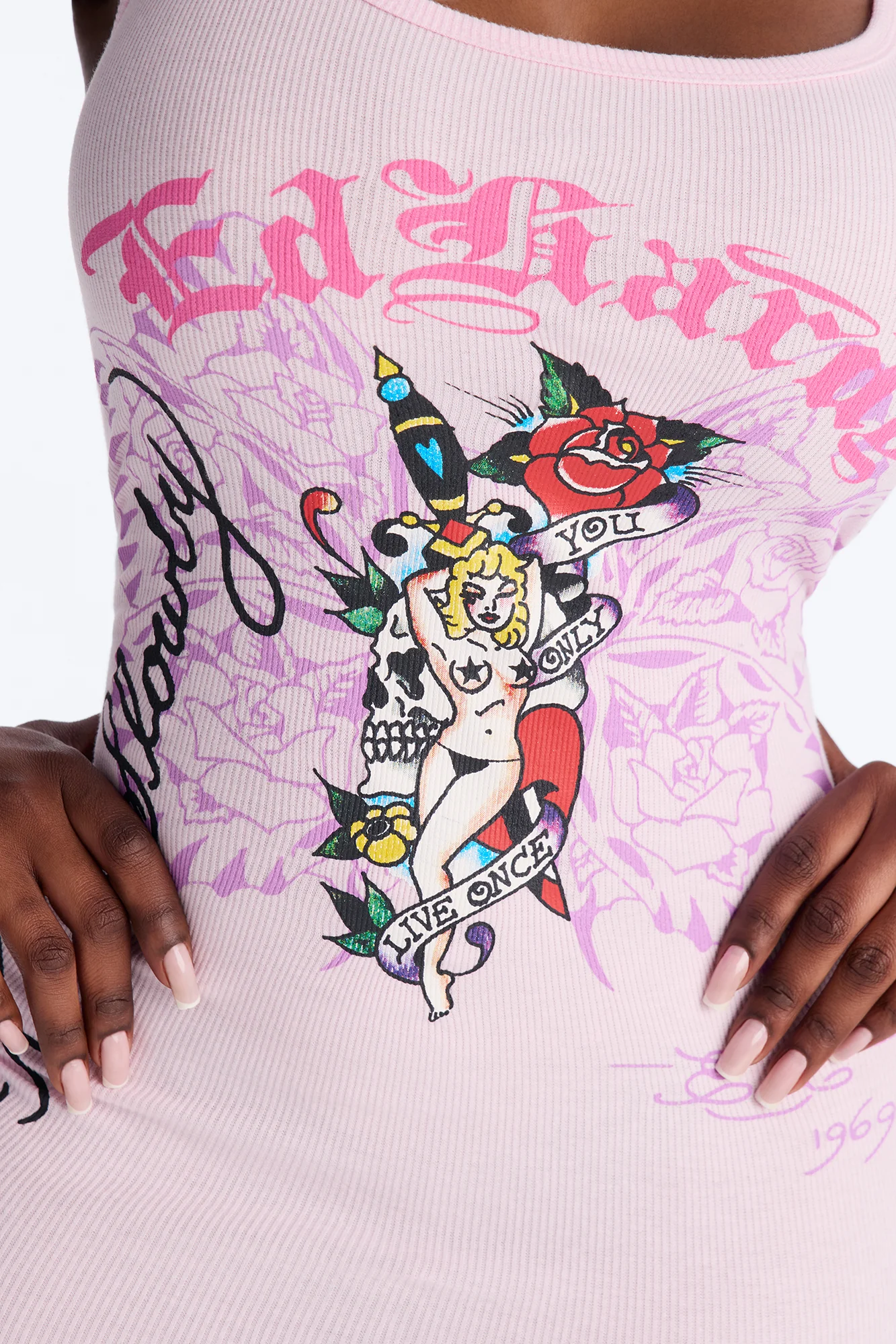 Ed Hardy Wild Woman Tank Mini Dress - Pink - Image 8