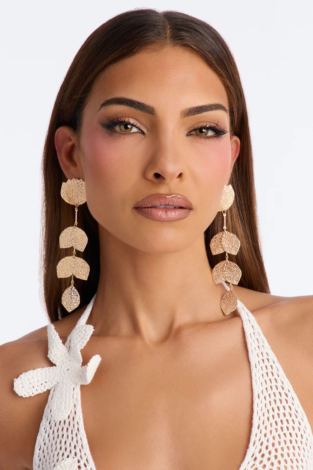 Eden Grace Drop Earrings - Gold - Image 2