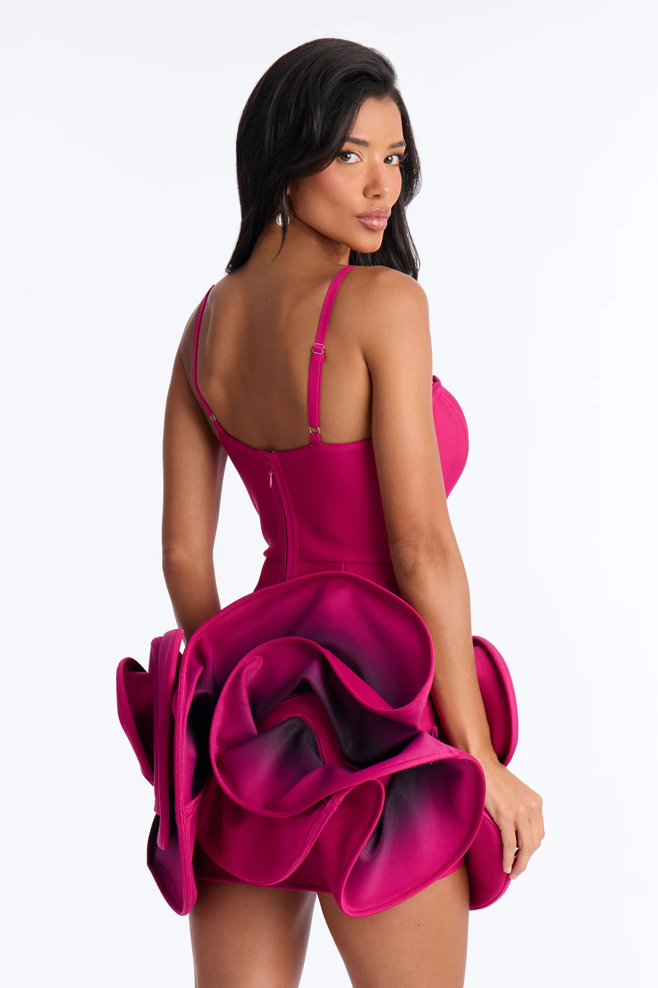 Effortless Beauty Bandage Mini Dress - Magenta - Image 4